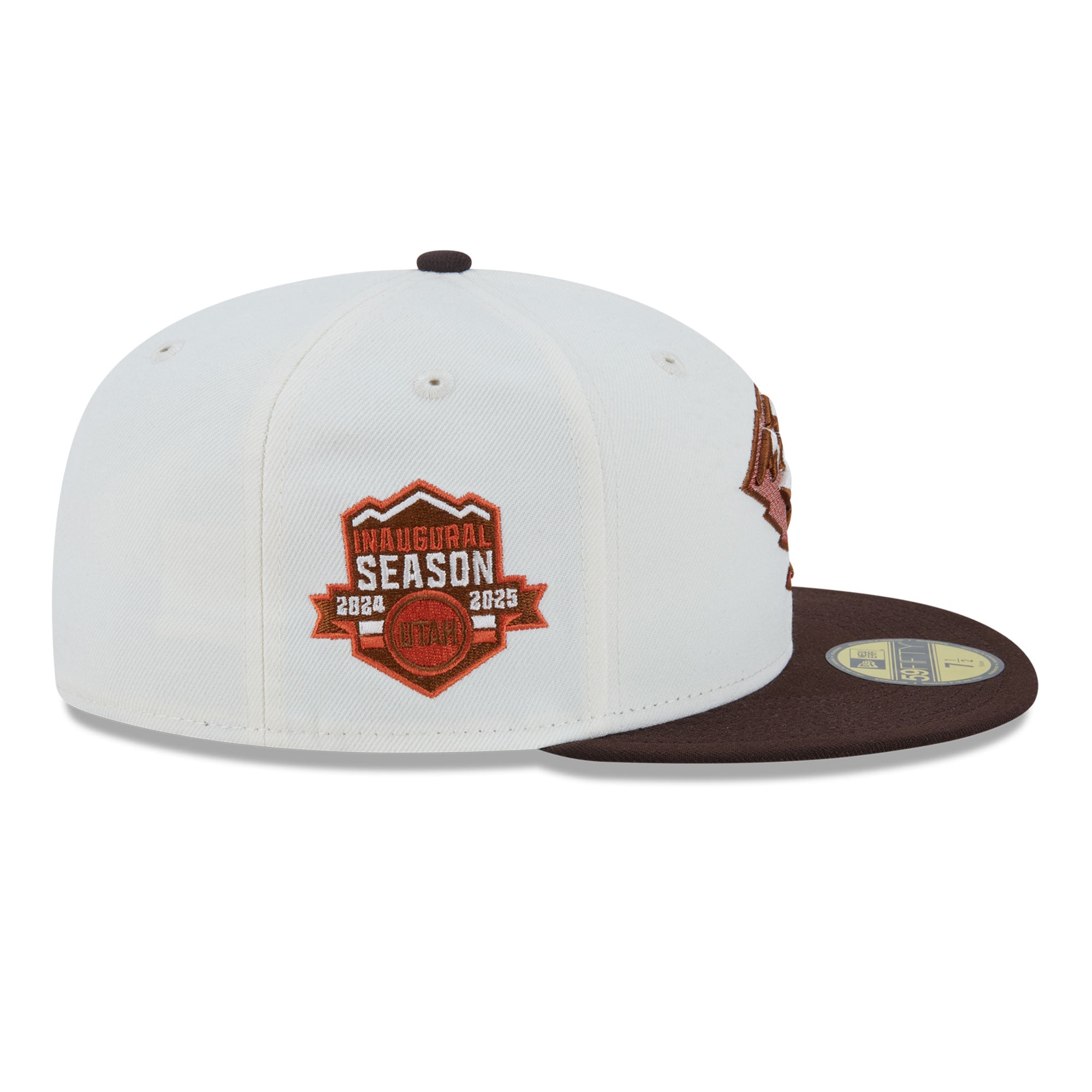 Casquette ajustée New Era Utah Mammoth Pumpkin Spice 59FIFTY pour homme, couleur crème