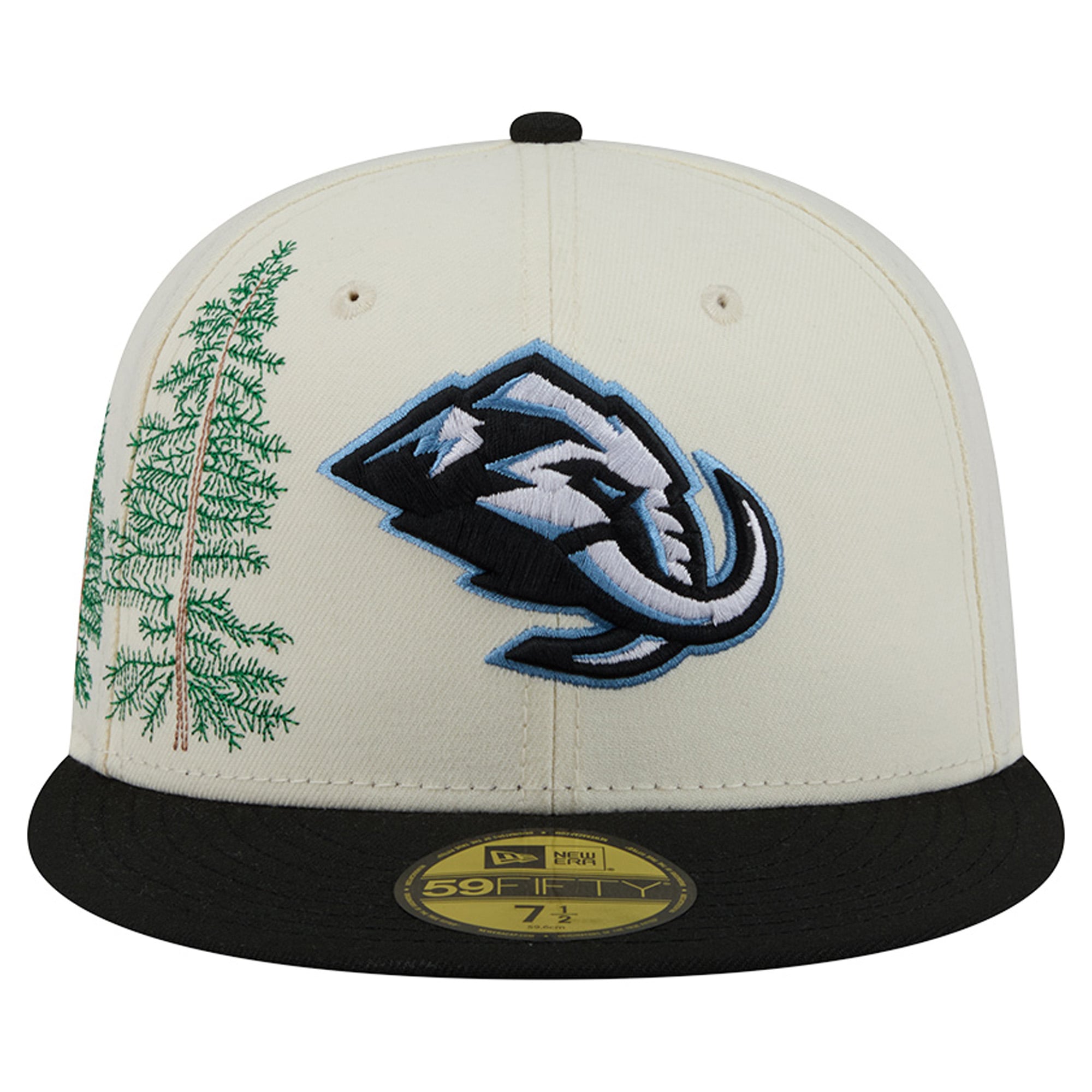 Casquette ajustée New Era Utah Mammoth Localized Stitched 59FIFTY pour homme, crème/noir