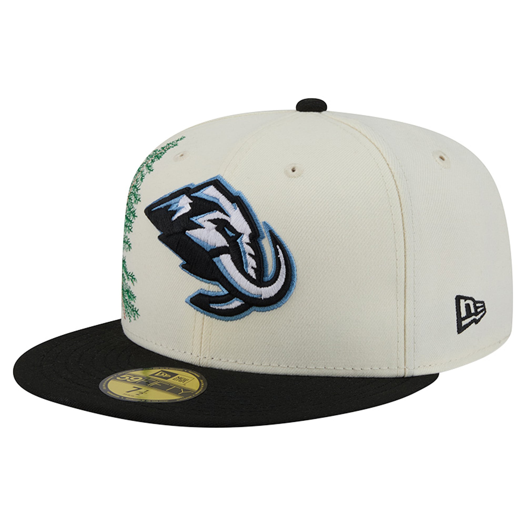 Casquette ajustée New Era Utah Mammoth Localized Stitched 59FIFTY pour homme, crème/noir