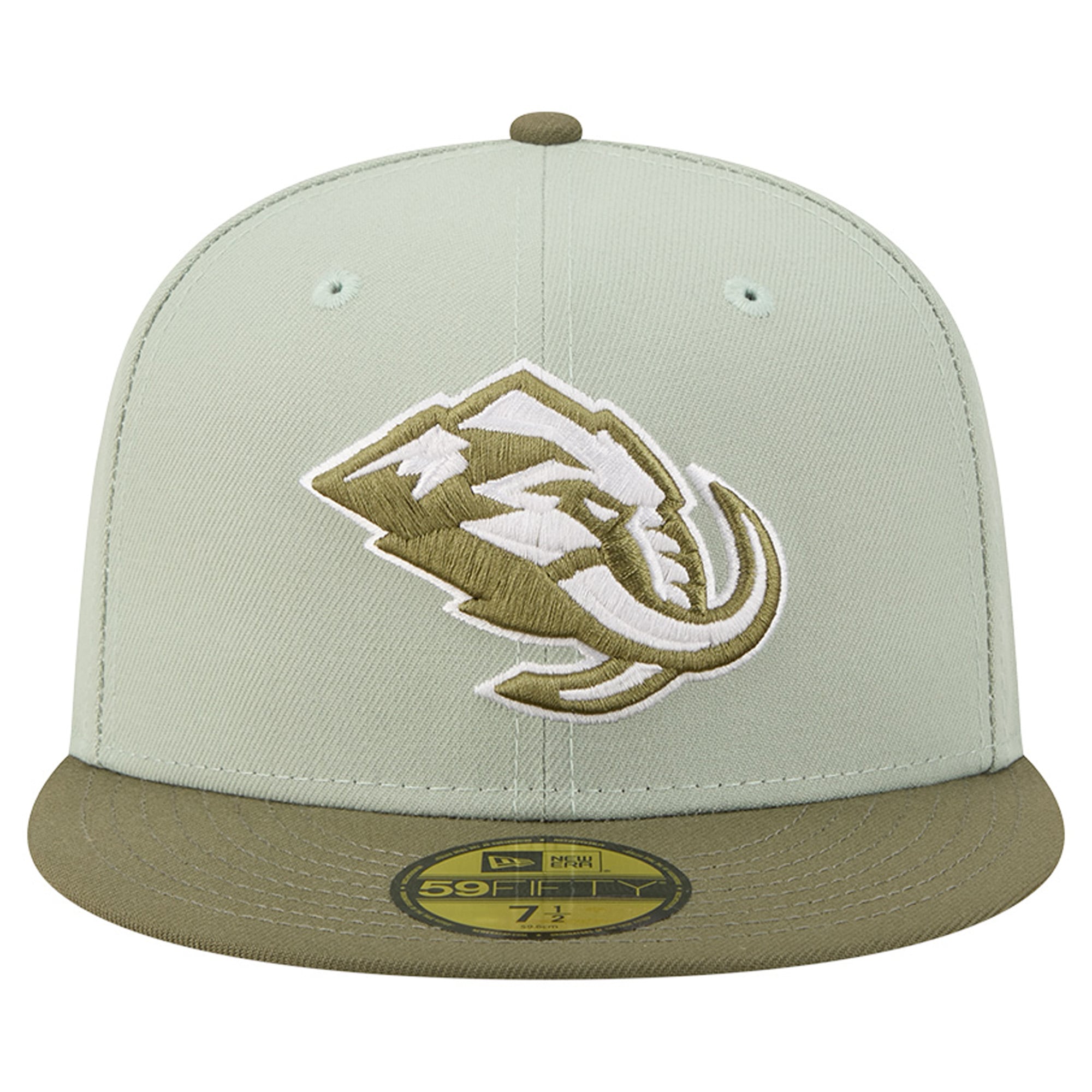 Casquette ajustée New Era Utah Mammoth 59FIFTY pour homme, vert sauge/olive