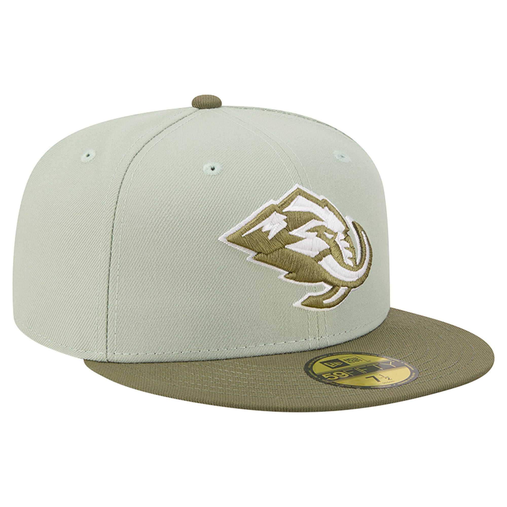 Casquette ajustée New Era Utah Mammoth 59FIFTY pour homme, vert sauge/olive