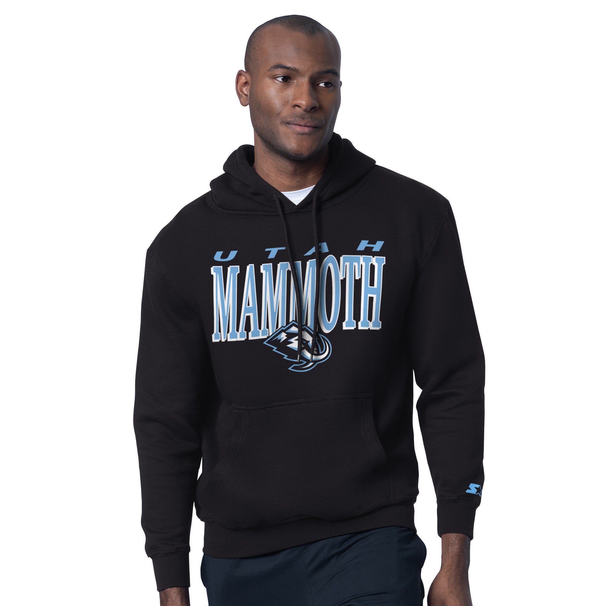 Pack t-shirt et sweat à capuche Starter noir pour homme avec logo Utah Mammoth