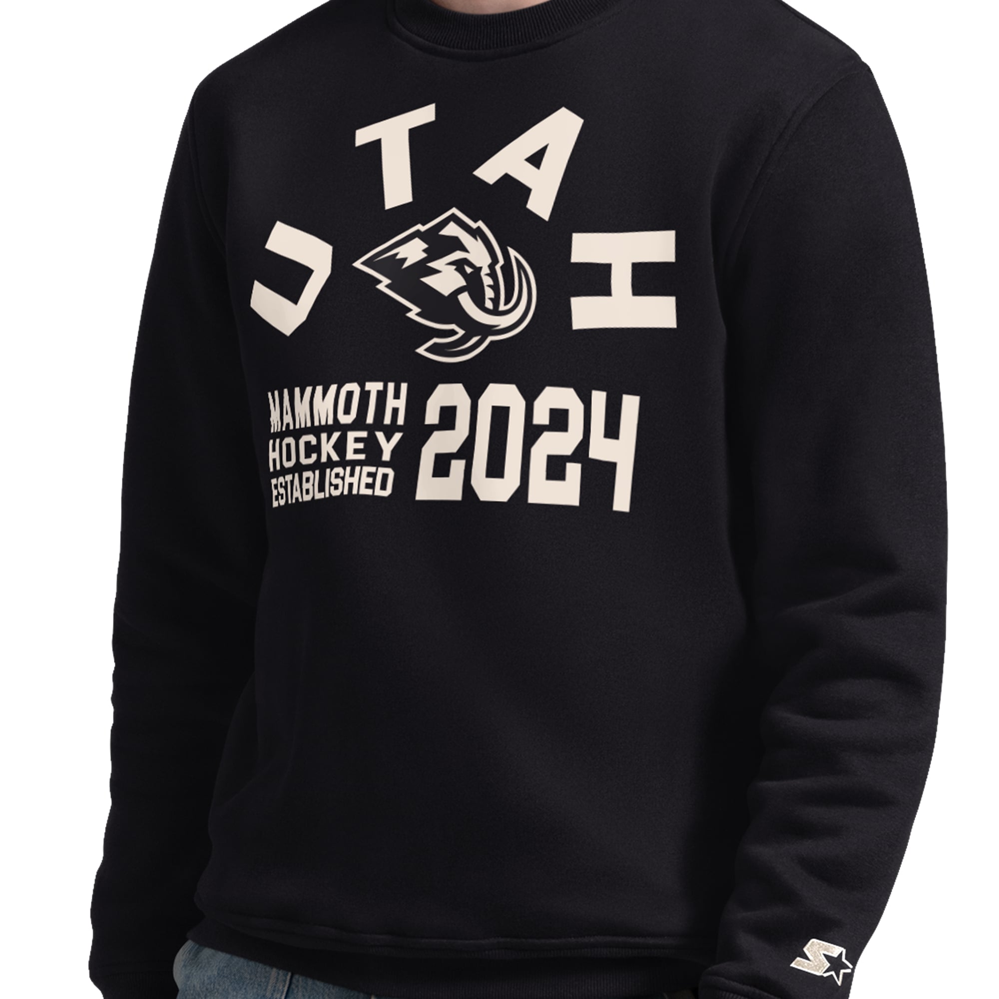 Sweat-shirt d'après-match Starter Black Utah Mammoth pour homme
