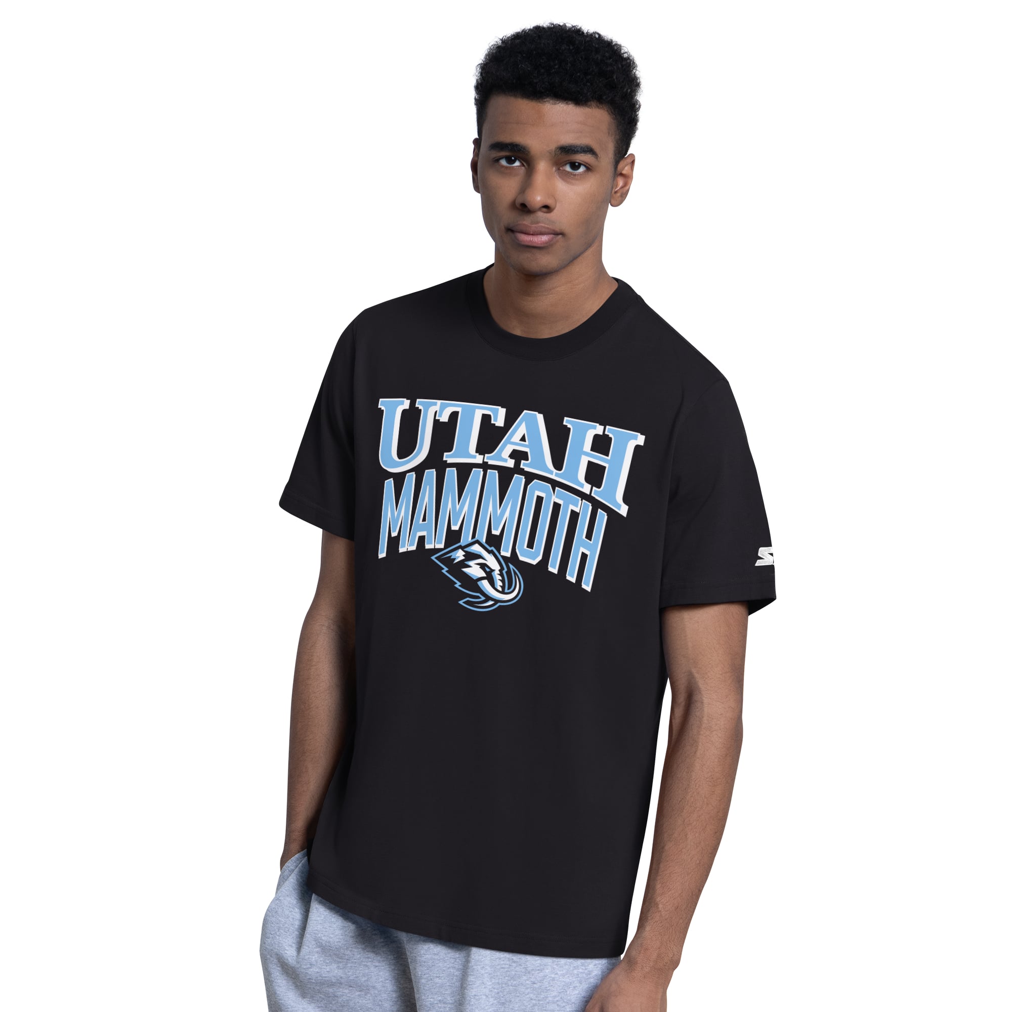 Men's Starter  Black/Heather Gray Utah Mammoth Two-Pack T-Shirt Set