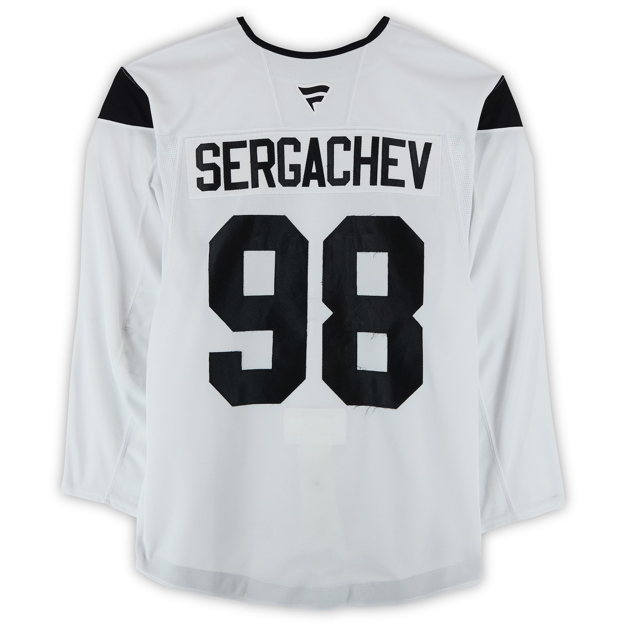 Mikhail Sergachev Utah Mammoth Practice-Used #98 White Jersey from the 2024-25 NHL Season