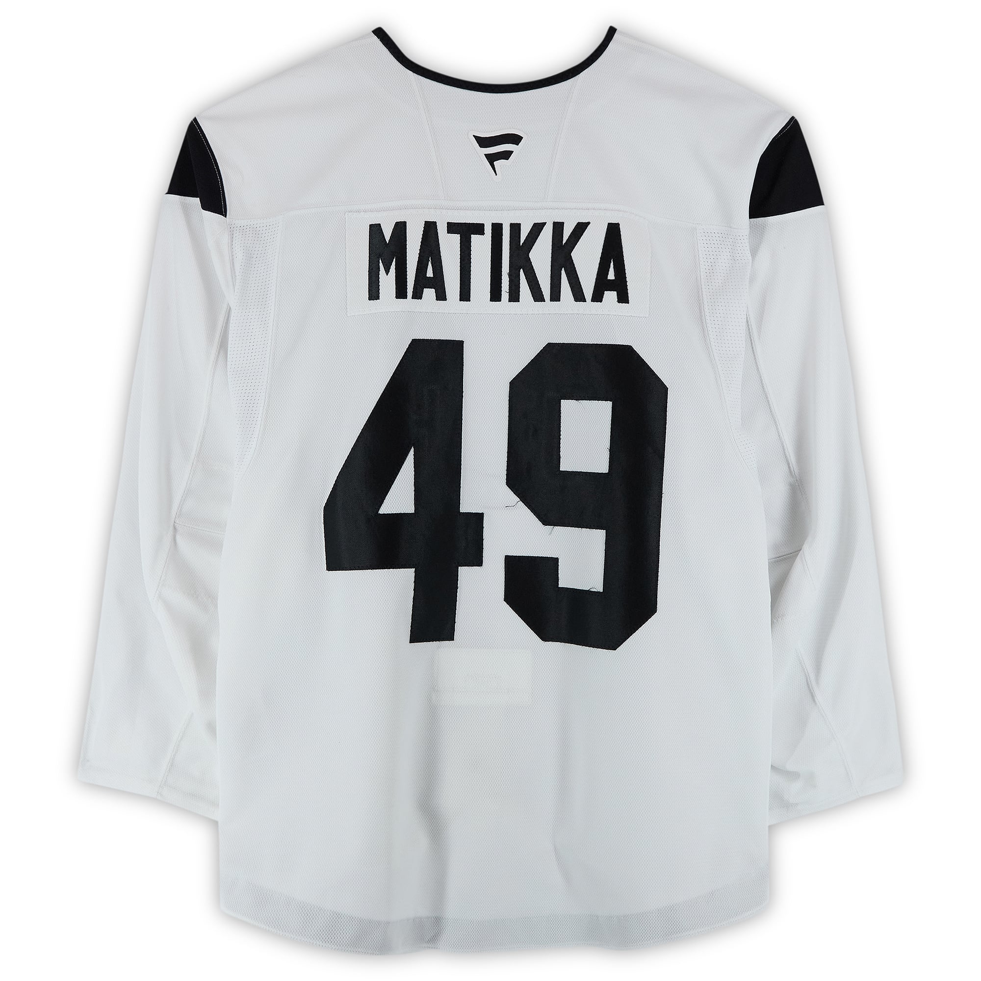 Miko Matikka Utah Hockey Club Practice-Used #49 White Jersey from the 2024-25 NHL Season