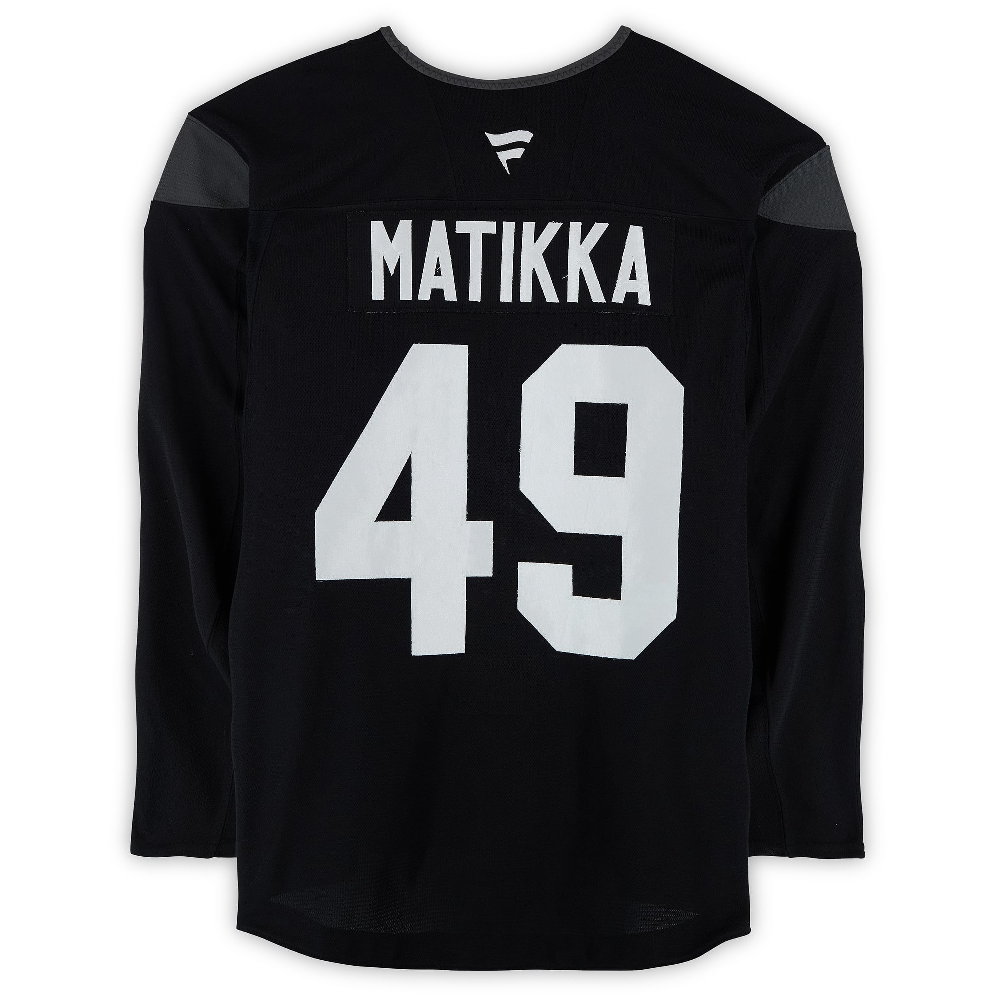 Miko Matikka Utah Mammoth Practice-Used #49 Black Jersey from the 2024-25 NHL Season