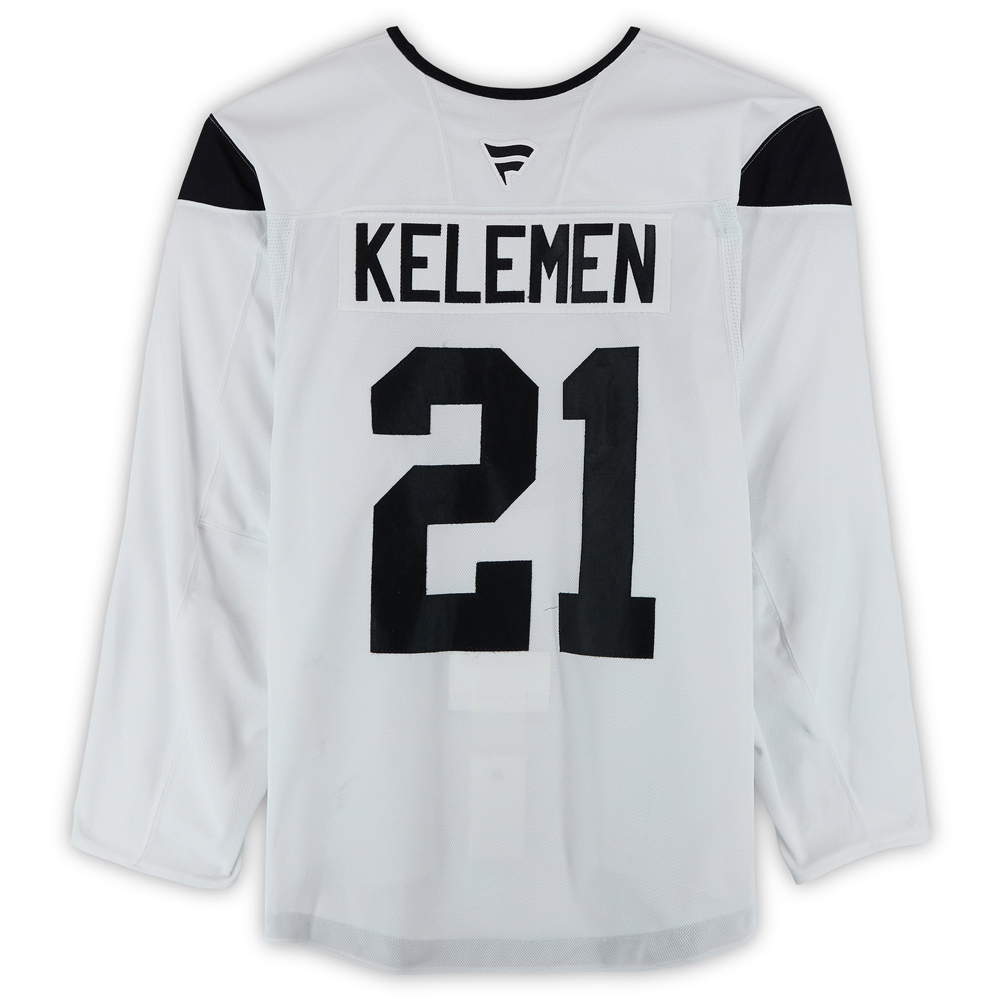 Miloš Kelemen Utah Mammoth Practice-Used #21 White Jersey from the 2024-25 NHL Season