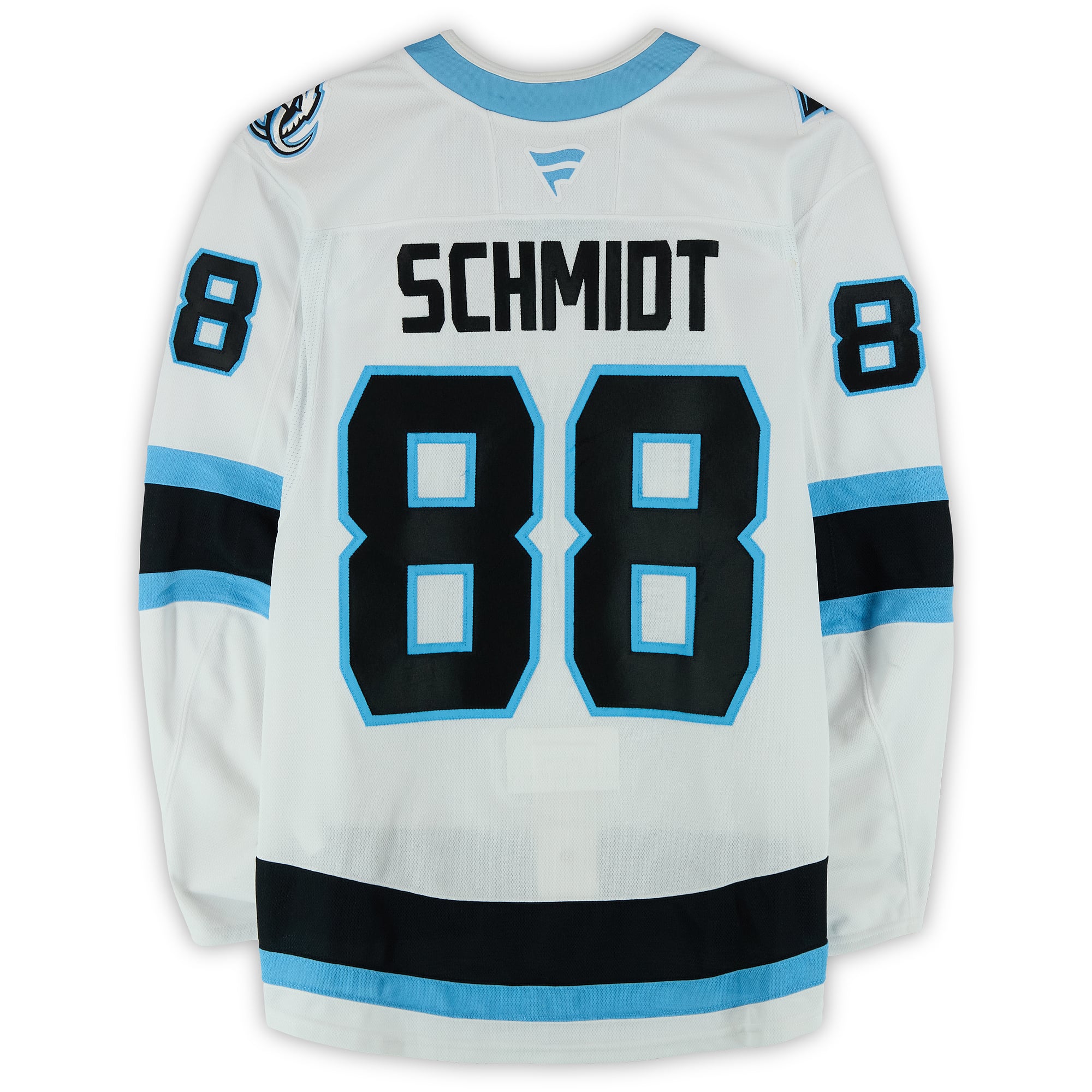 Maillot blanc n° 88 porté par Nate Schmidt (Utah Mammoth) lors du premier tour des séries éliminatoires de la Coupe Stanley 2026 contre les Golden Knights de Vegas.
