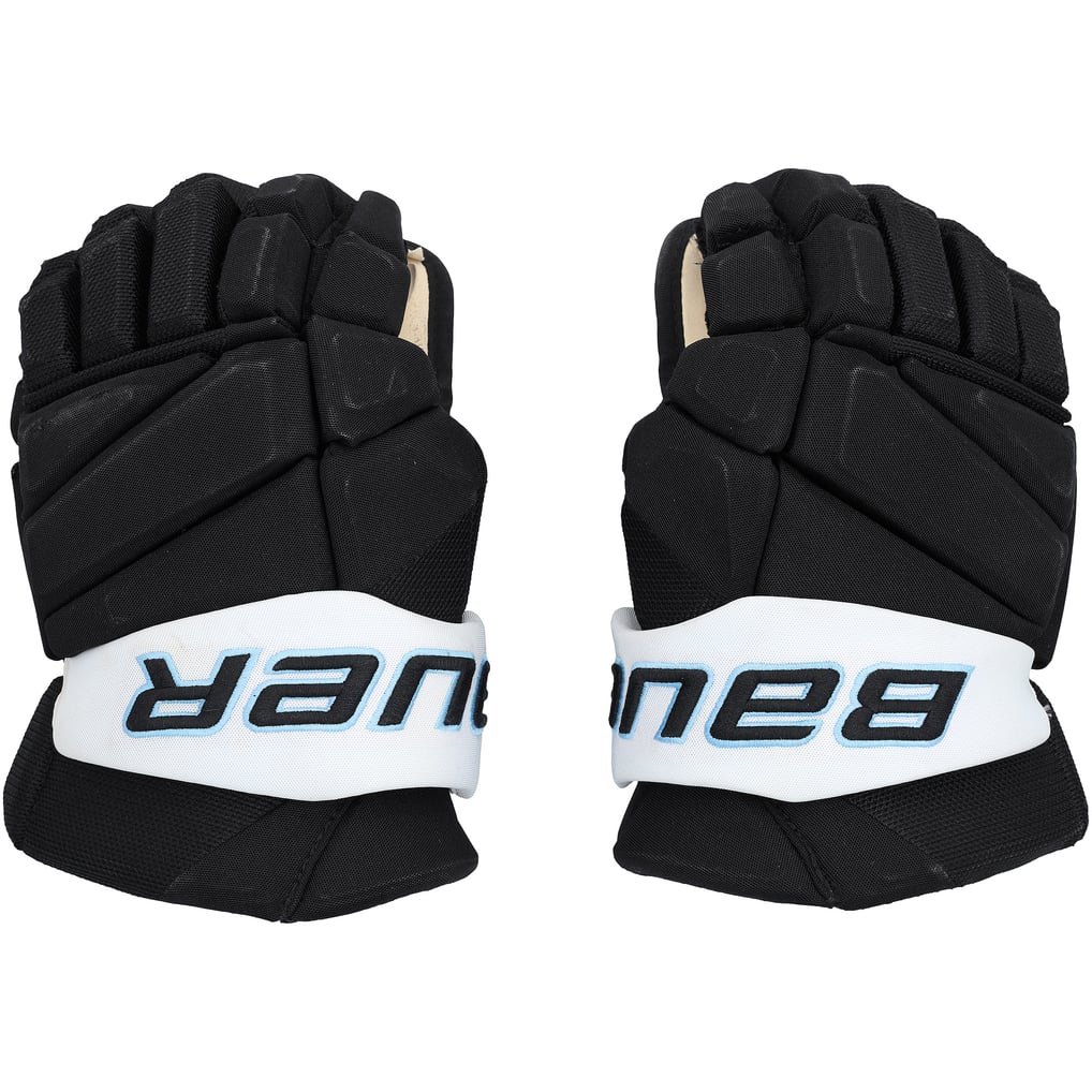 Nick DeSimone Utah Mammoth Fanatics Authentic Game-Used Black Bauer Gloves from the 2025-26 NHL Season - NF70443016-17