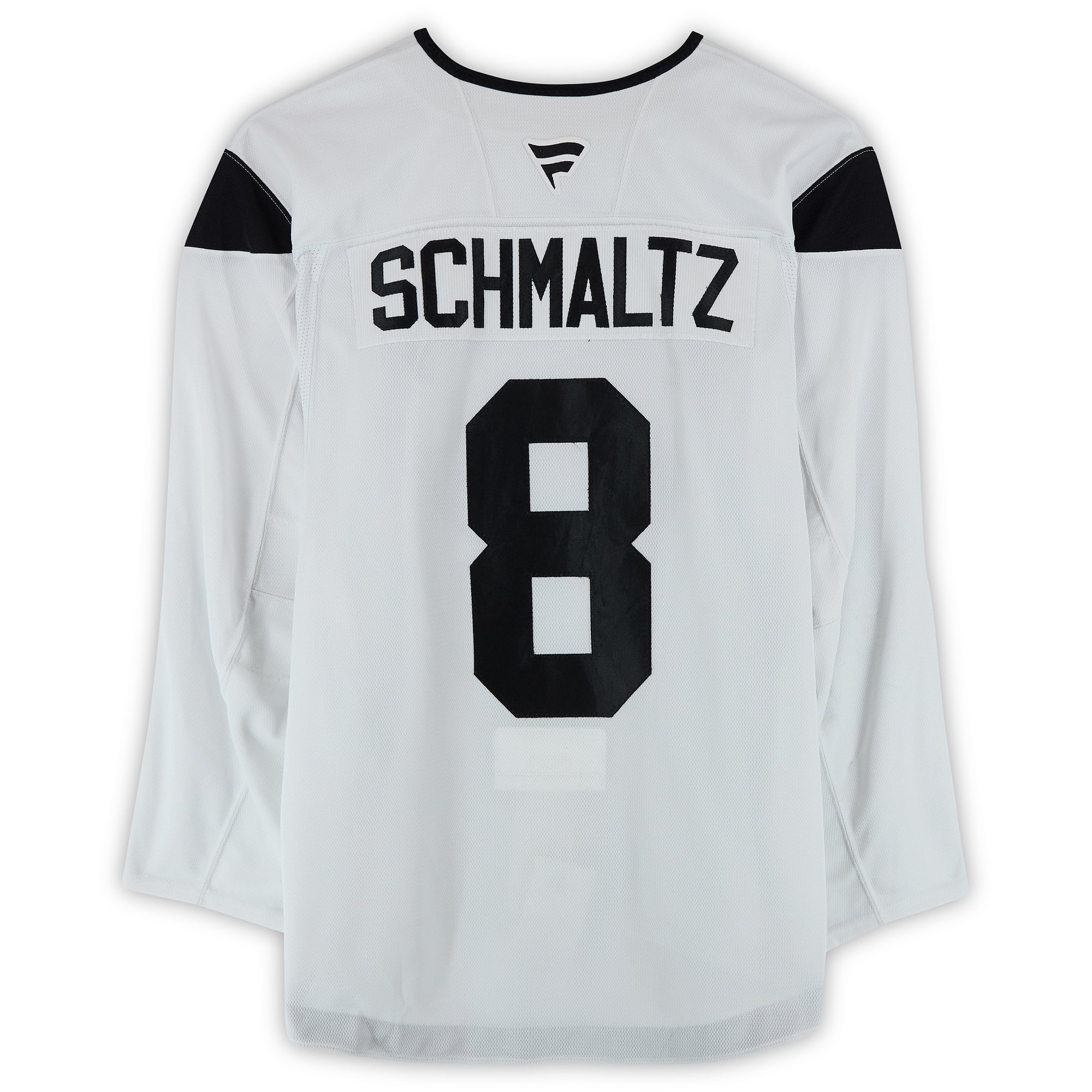 Maillot authentique blanc porté à l'entraînement par Nick Schmaltz, numéro 8, du Utah Hockey Club, saison 2024-2025 de la LNH