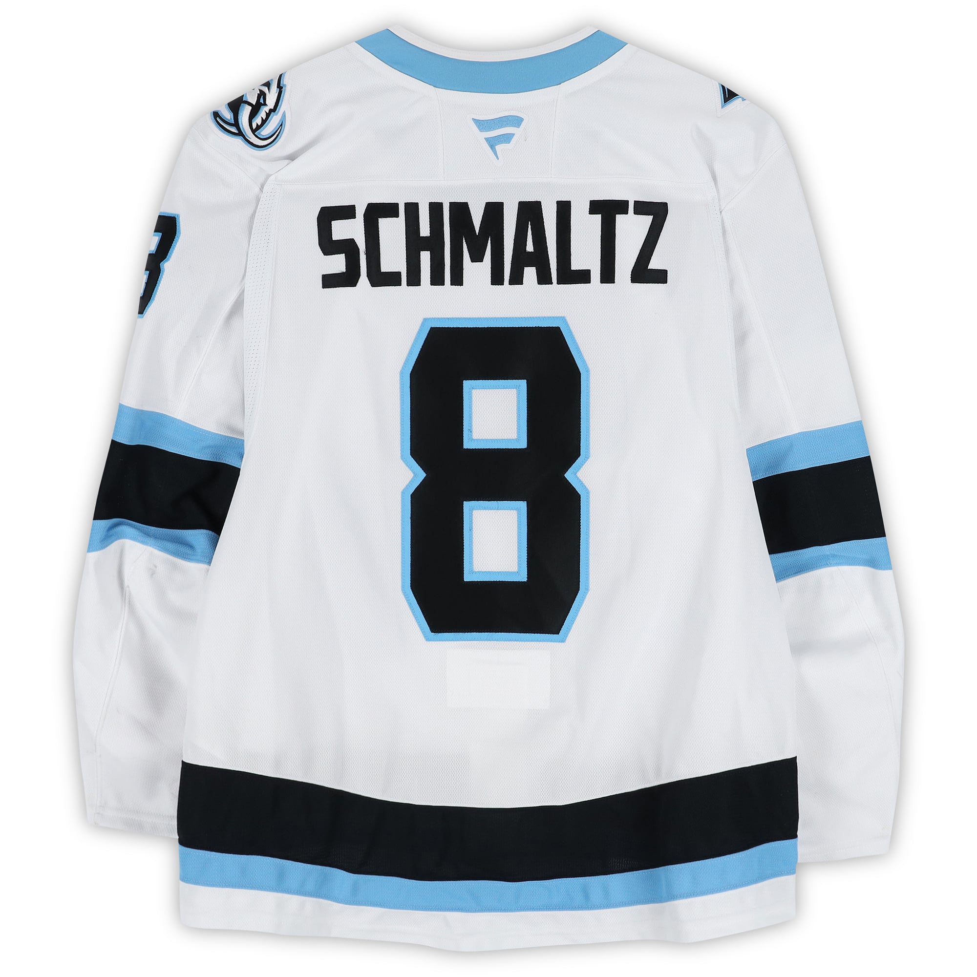 Maillot blanc n° 8 porté par Nick Schmaltz des Utah Mammoths lors du premier tour des séries éliminatoires de la Coupe Stanley 2026 contre les Golden Knights de Vegas.