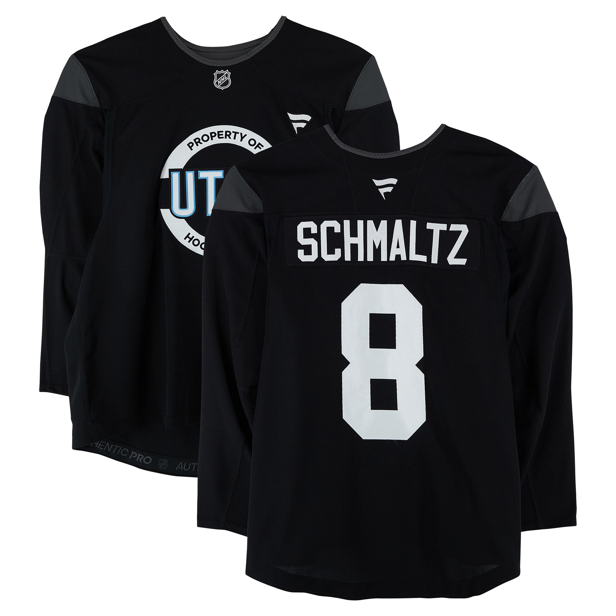 Nick Schmaltz Utah Mammoth Practice-Used #8 Black Jersey from the 2024-25 NHL Season