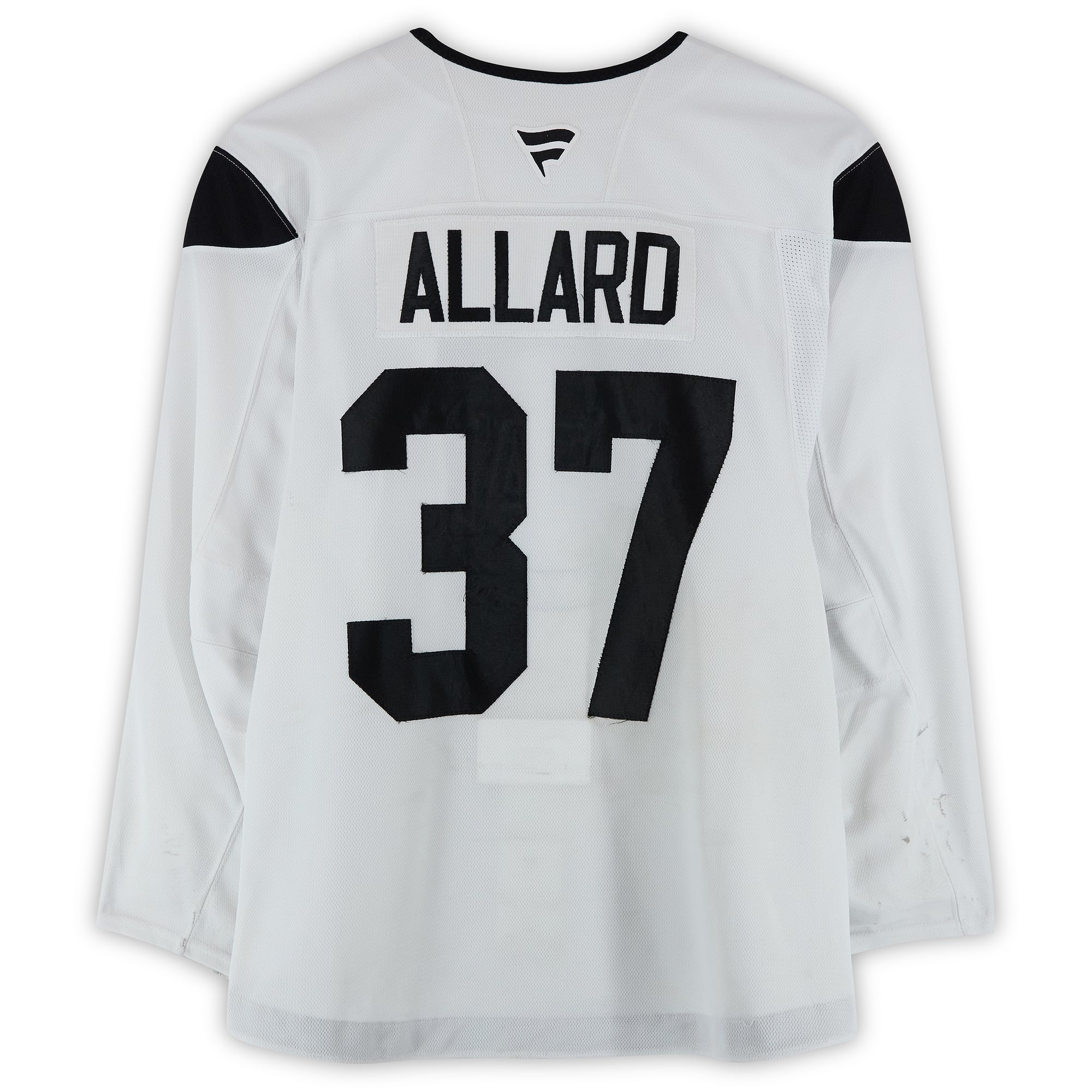 Owen Allard Utah Hockey Club Practice-Used #37 White Jersey from the 2024-25 NHL Season
