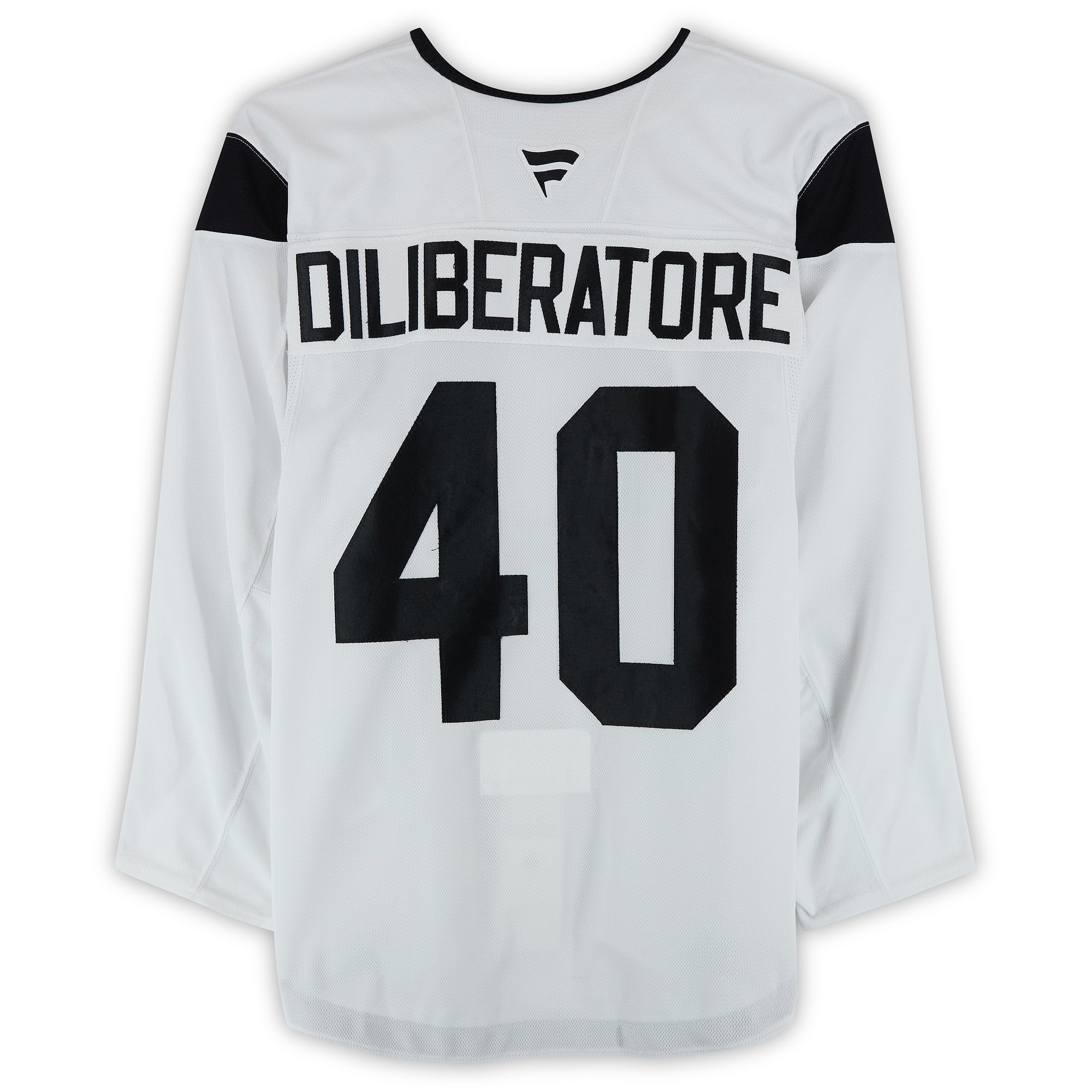 Peter DiLiberatore Utah Hockey Club Practice-Used #40 White Jersey from the 2024-25 NHL Season