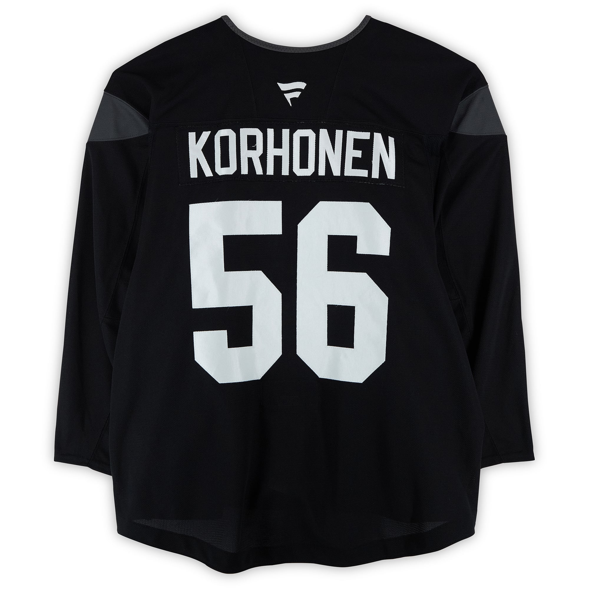 Maillot noir n° 56 porté par Rasmus Korhonen, des Utah Mammoths, lors de l'entraînement de la saison 2024-2025 de la LNH.