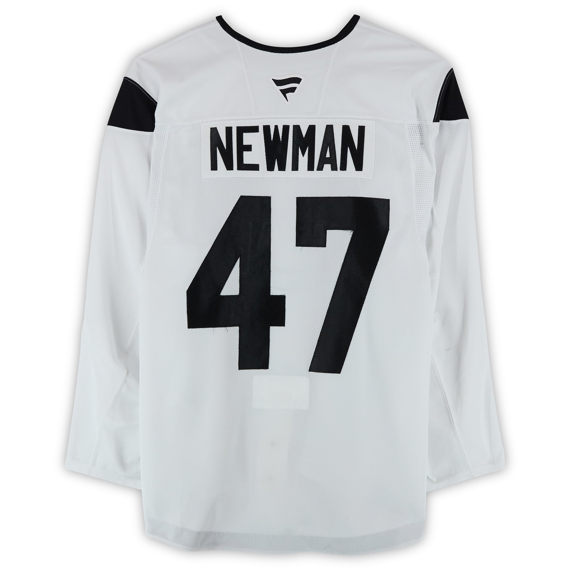 Reggie Newman Utah Hockey Club Practice-Used #47 White Jersey from the 2024-25 NHL Season