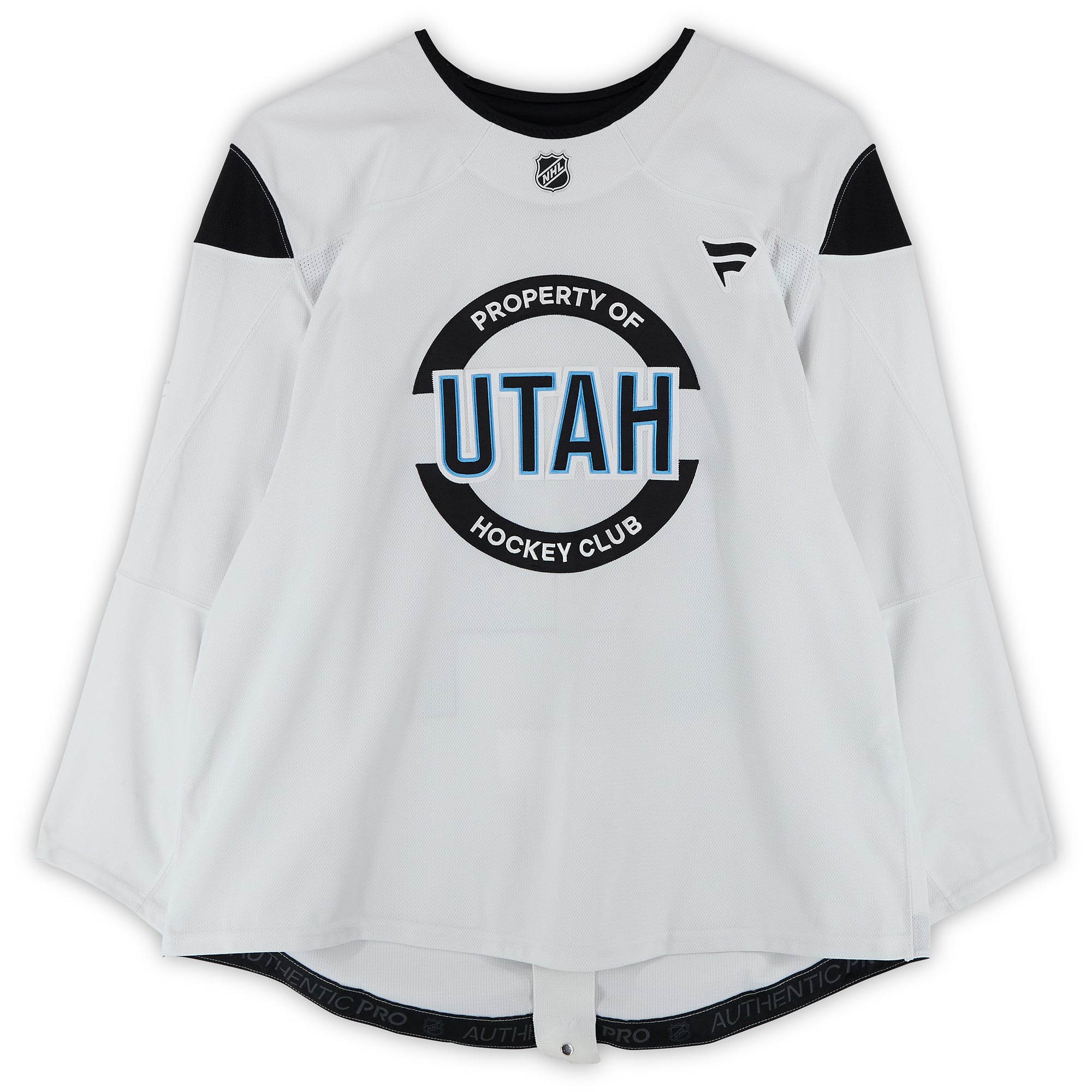 Reggie Newman Utah Hockey Club Practice-Used #47 White Jersey from the 2024-25 NHL Season