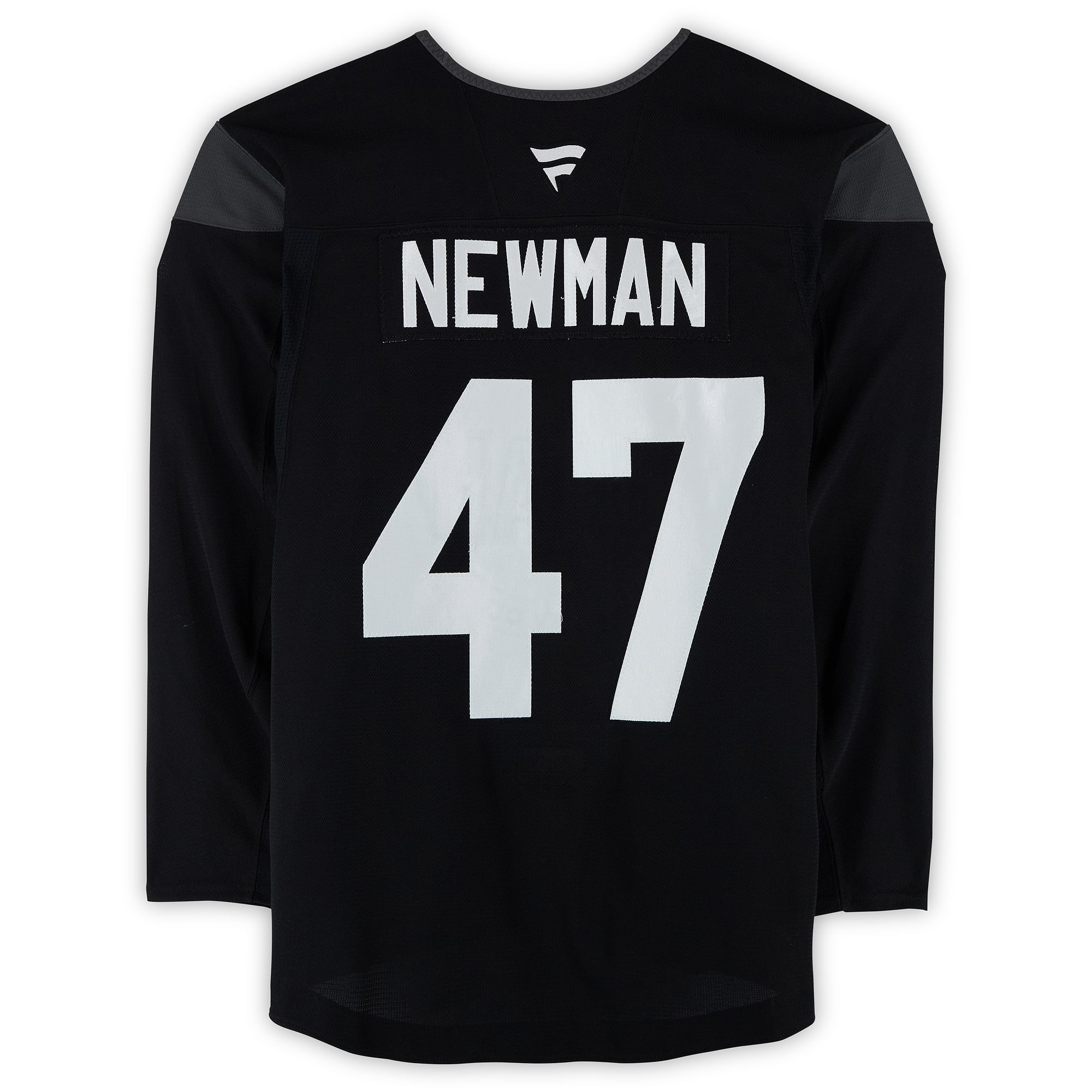 Reggie Newman Utah Mammoth Practice-Used #47 Black Jersey from the 2024-25 NHL Season
