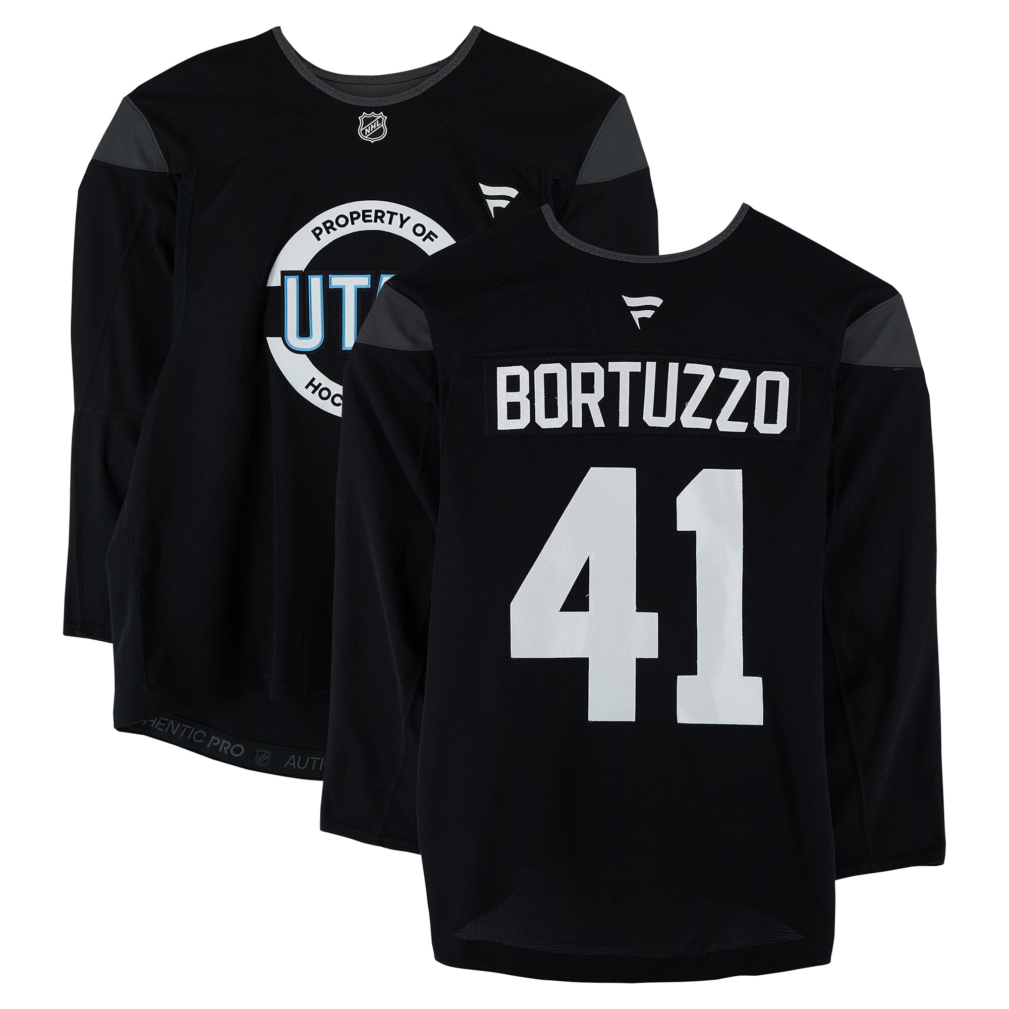 Robert Bortuzzo Utah Mammoth Practice-Used #41 Black Jersey from the 2024-25 NHL Season