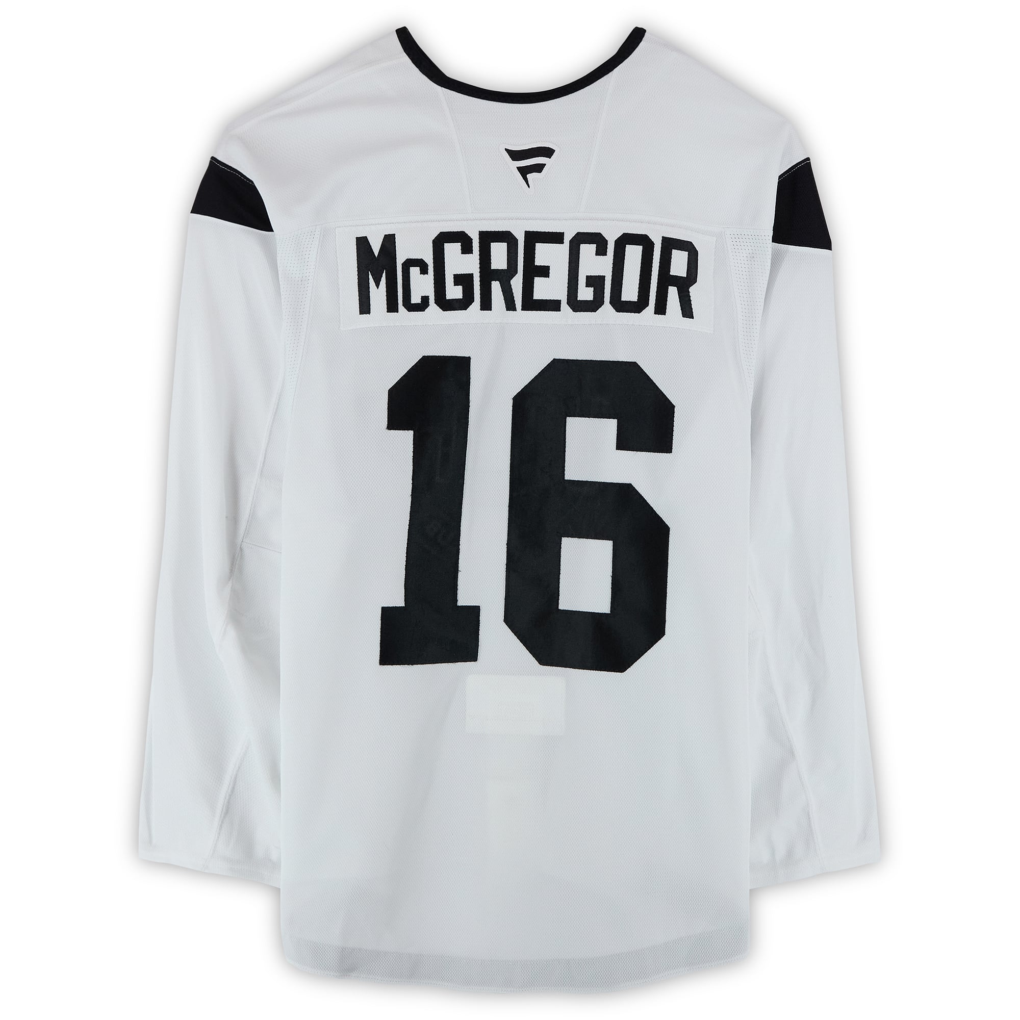 Ryan McGregor Utah Mammoth Practice-Used #16 White Jersey from the 2024-25 NHL Season
