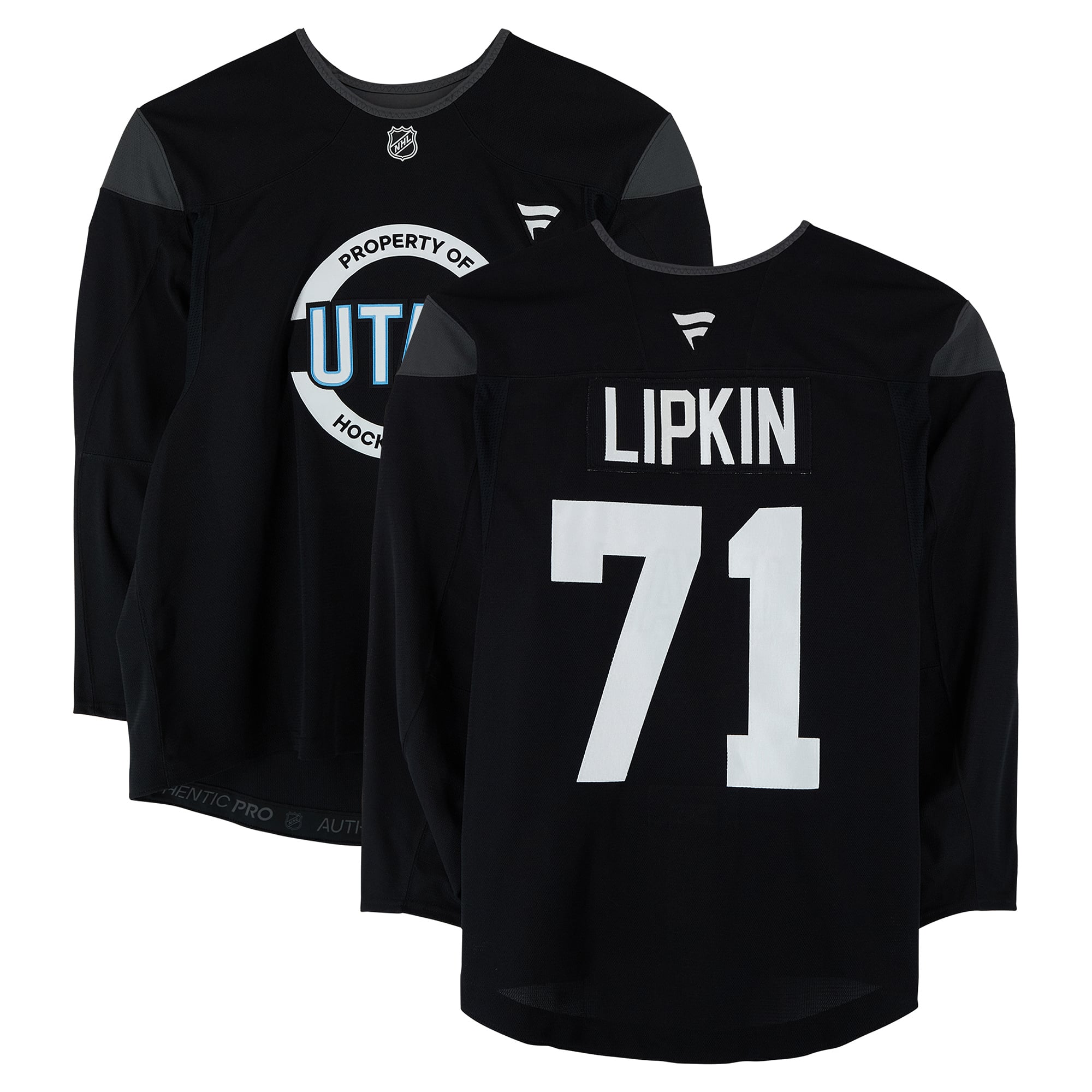 Sam Lipkin Utah Mammoth Practice-Used #71 Black Jersey from the 2024-25 NHL Season