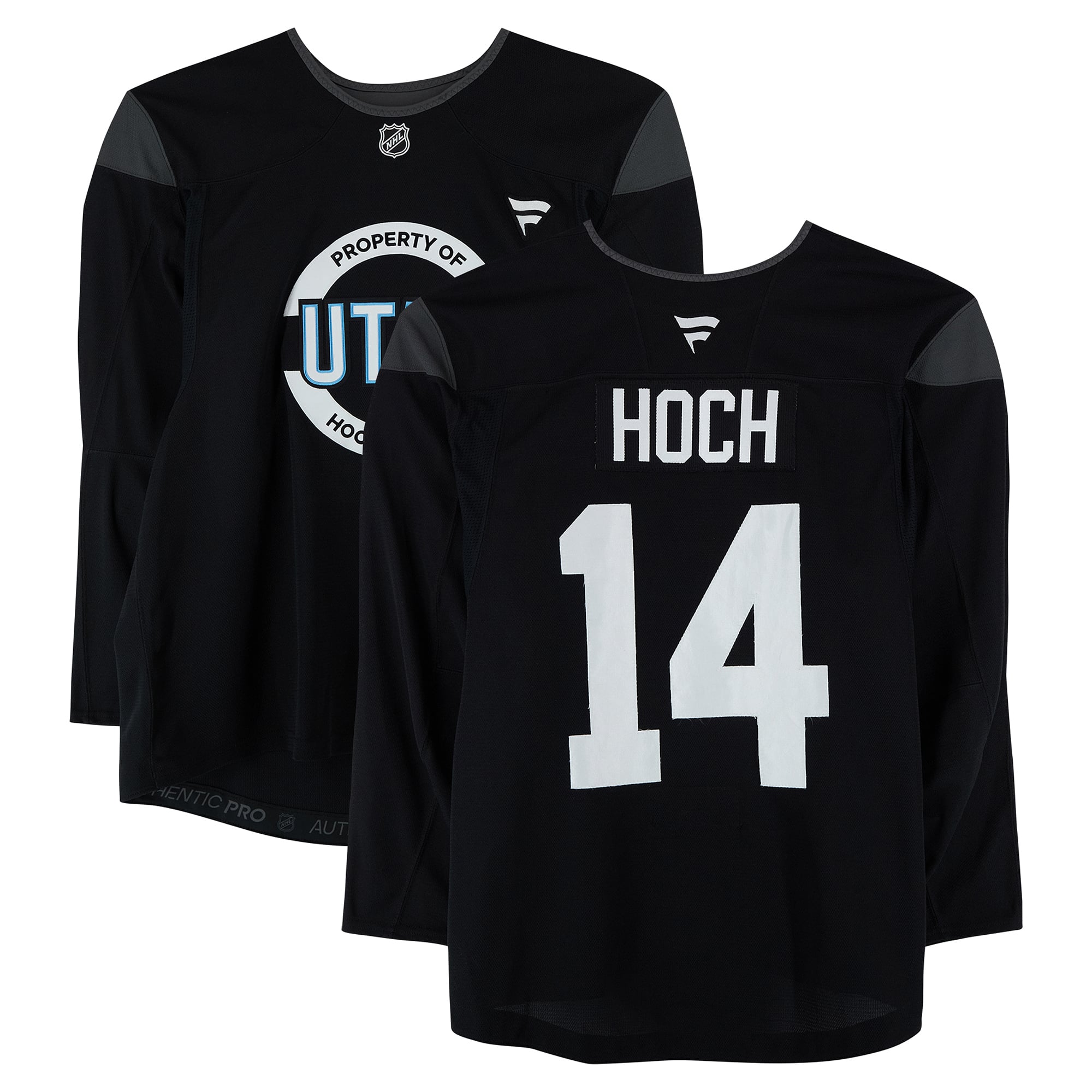 Stepan Hoch Utah Mammoth Practice-Used #14 Black Jersey from the 2024-25 NHL Season