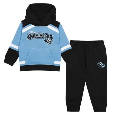 Ensemble sweat à capuche et pantalon Utah Mammoth Outerstuff bleu clair/noir Ice Explorer pour tout-petit