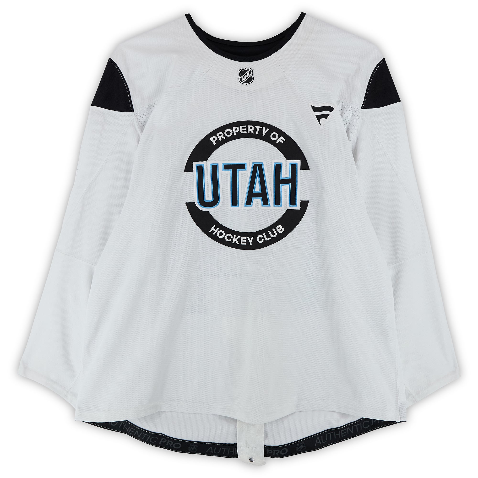 Travis Barron Utah Hockey Club Practice-Used #46 White Jersey from the 2024-25 NHL Season