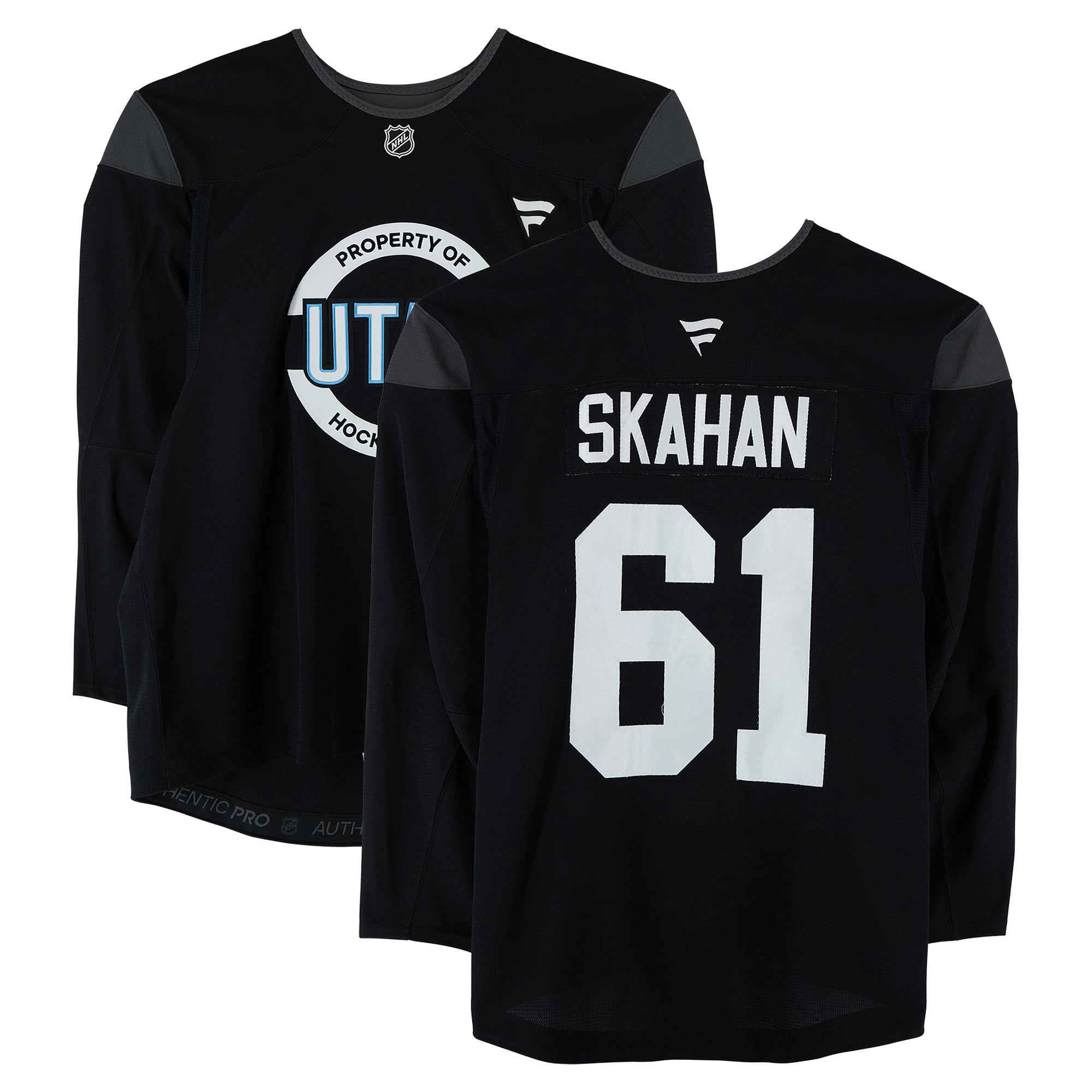 Maillot noir n° 61 porté à l'entraînement par Will Skahan (Utah Mammoth) lors de la saison 2024-2025 de la LNH