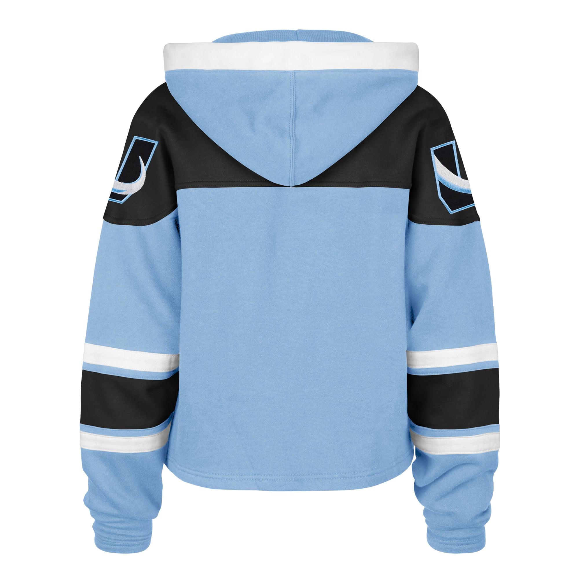 Sweat à capuche court lacets bleu Utah Mammoth '47 pour femme