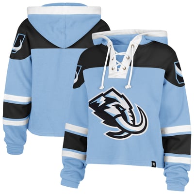  Utah Mammoth '47 Women's Cropped Lacer Hoodie - Blue
