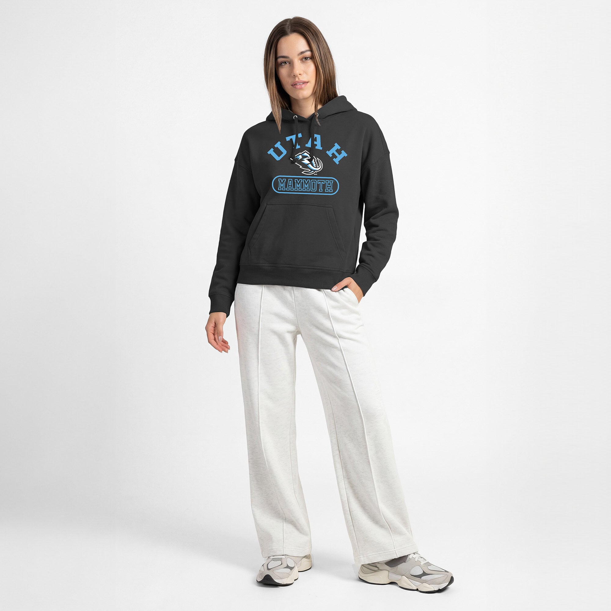 Sweat à capuche Champion noir Utah Mammoth Arched Pill Box pour femme