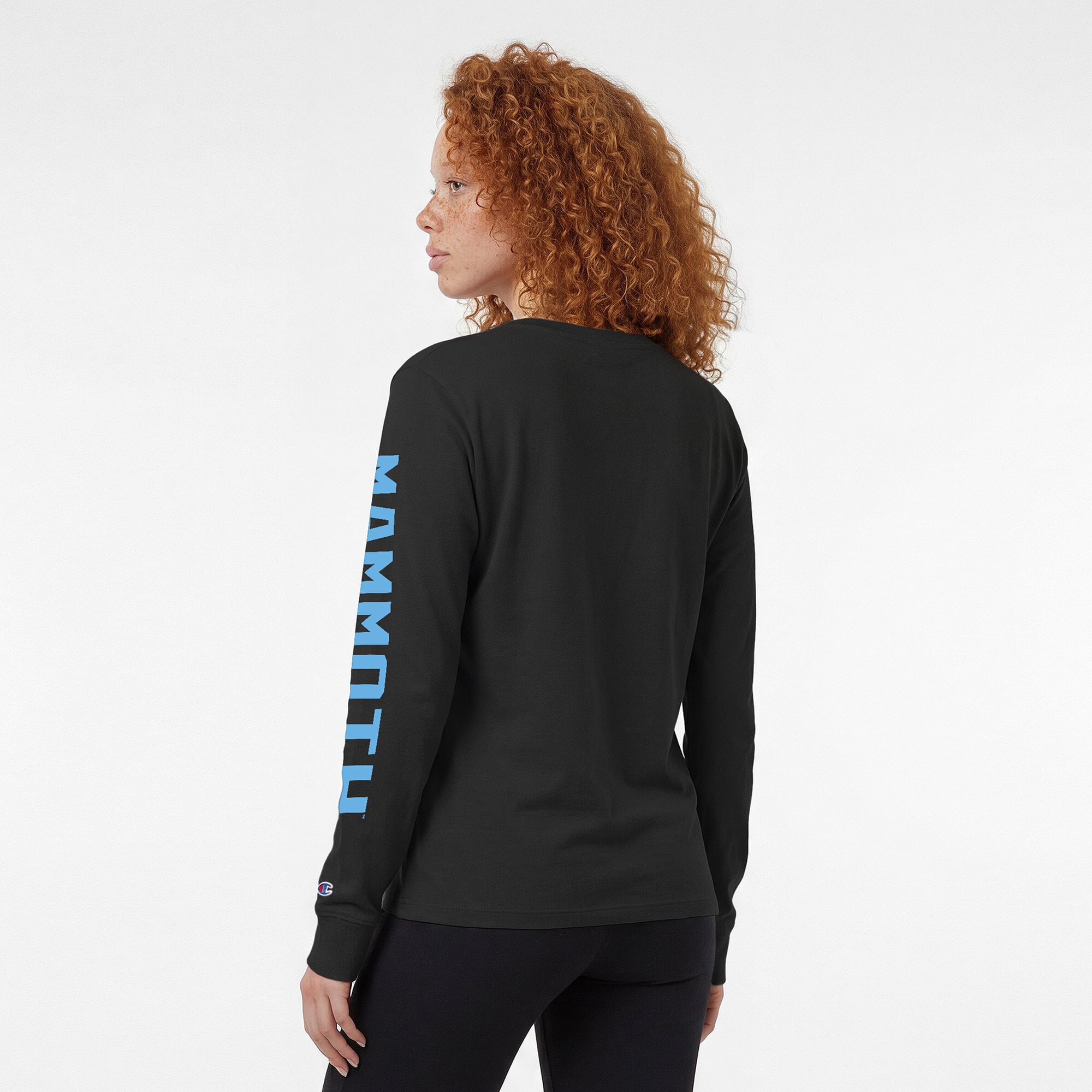 T-shirt à manches longues noir Champion Utah Mammoth pour femmes