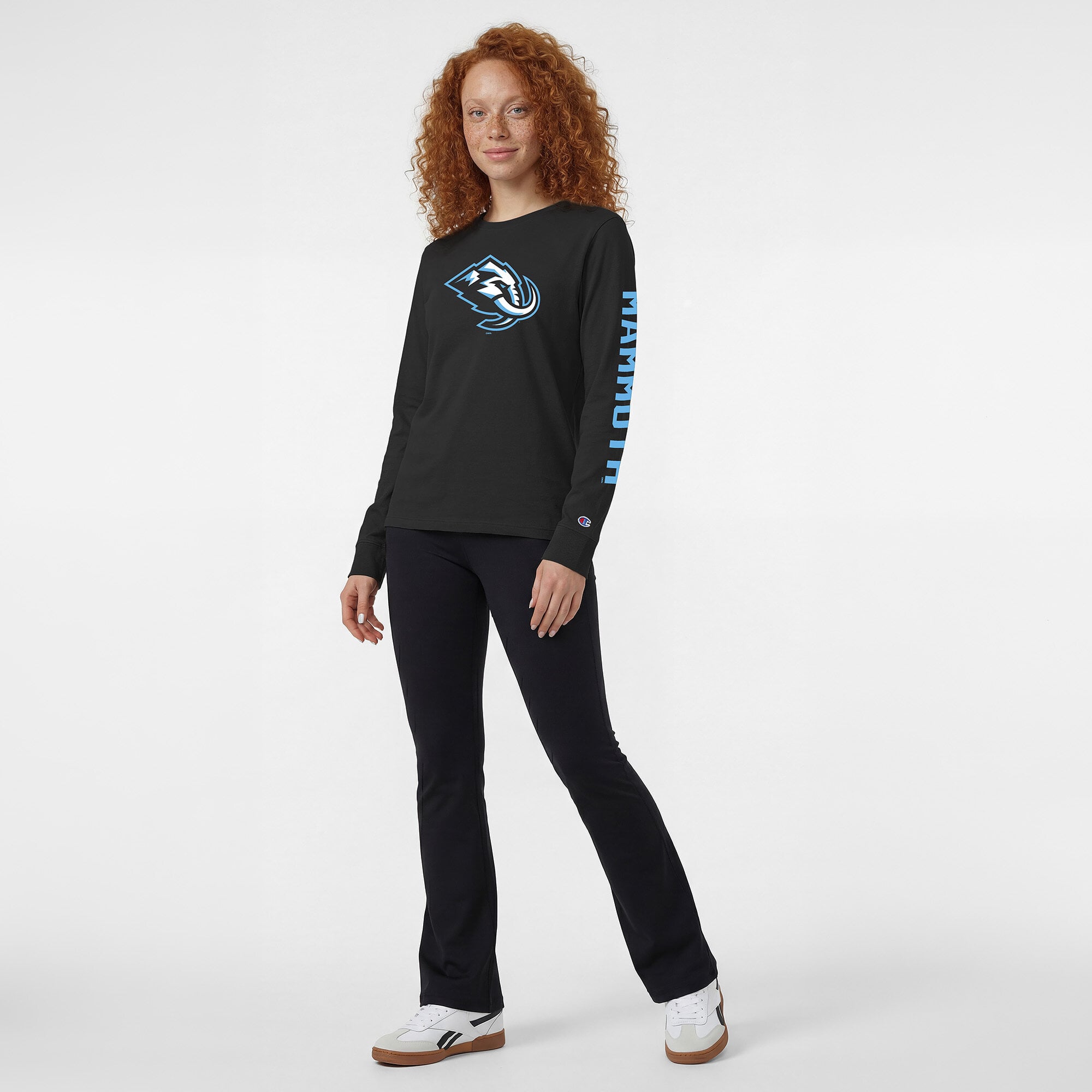 T-shirt à manches longues noir Champion Utah Mammoth pour femmes