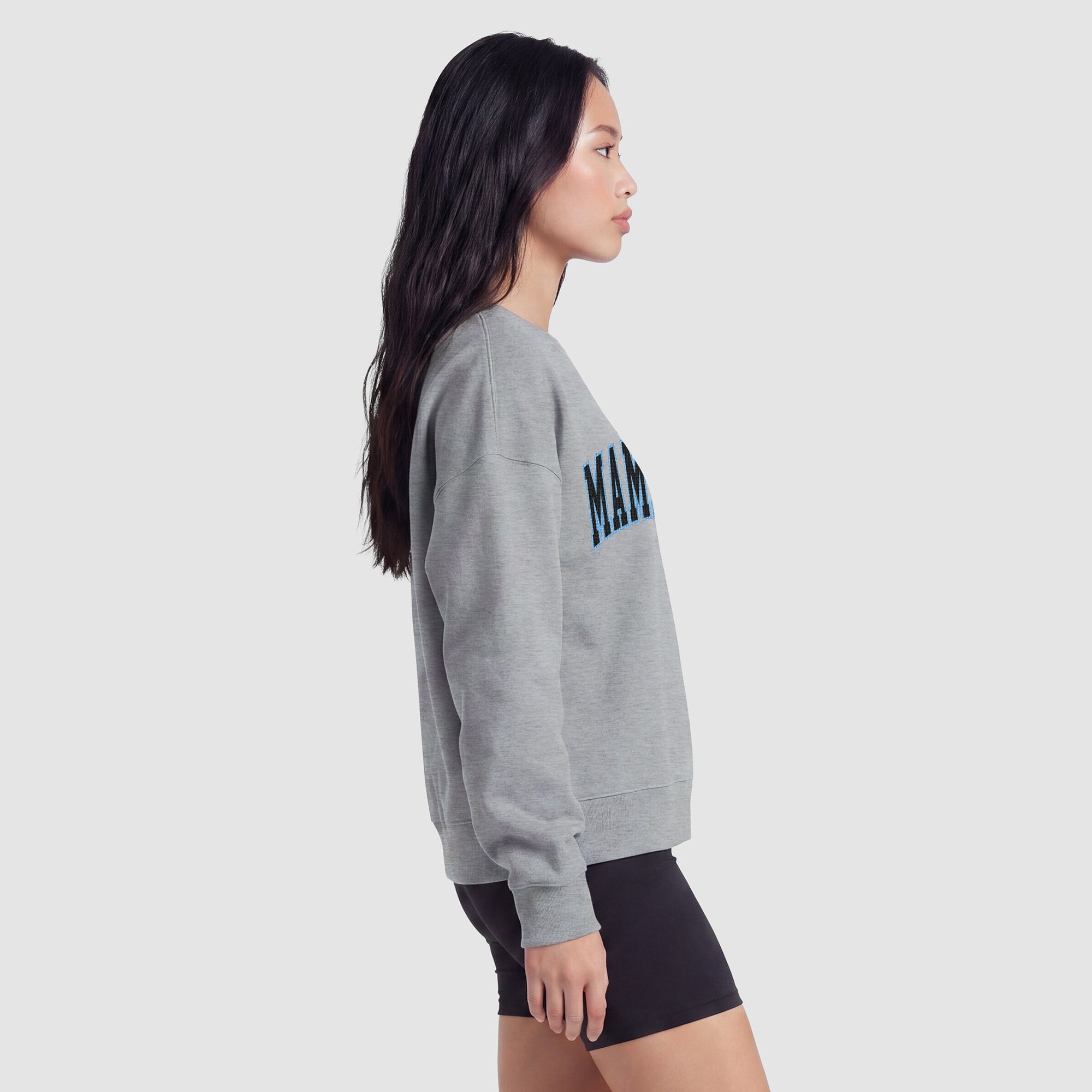 Women's Champion  Heather Gray Utah Mammoth Applique Crewneck Sweatshirt