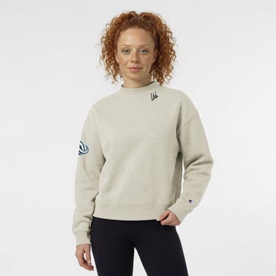  Utah Mammoth Champion Women's Collar Script Triumph Tri-Blend Fleece Sweatshirt - Oatmeal