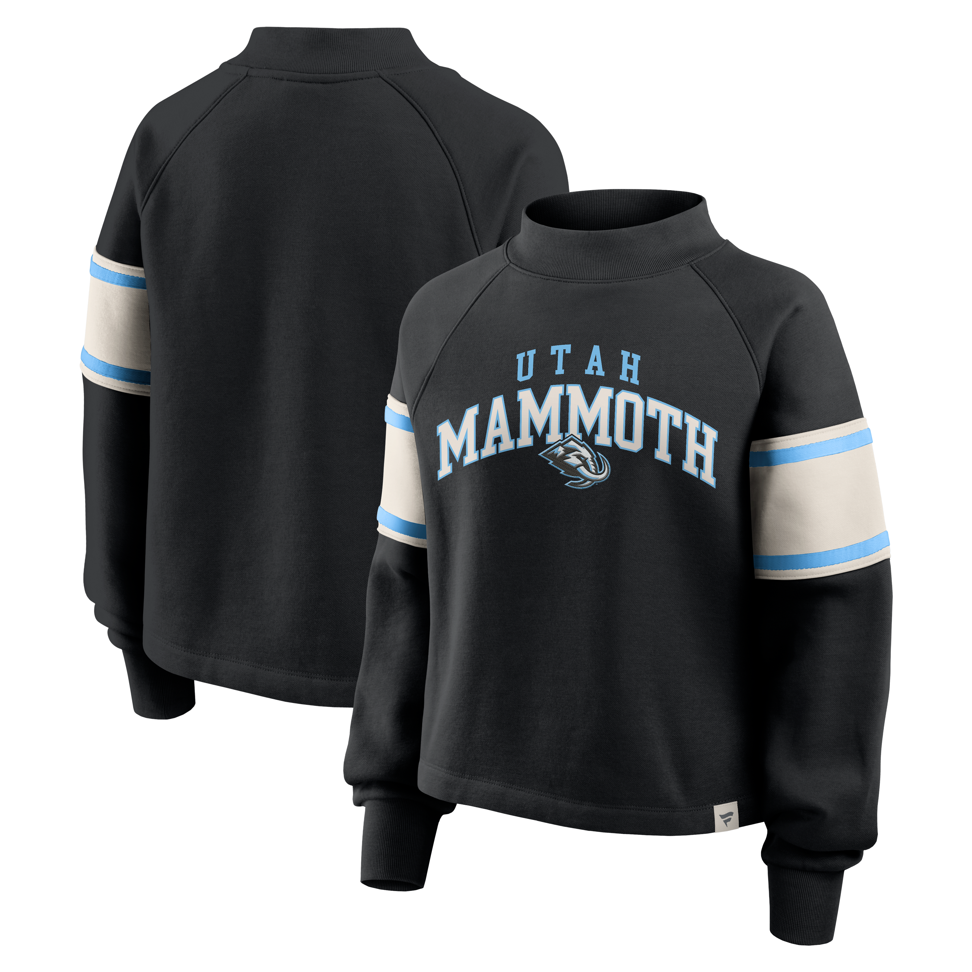 Sweat-shirt à col montant en polaire Fanatics Black Utah Mammoth Heritage Overtime pour femme