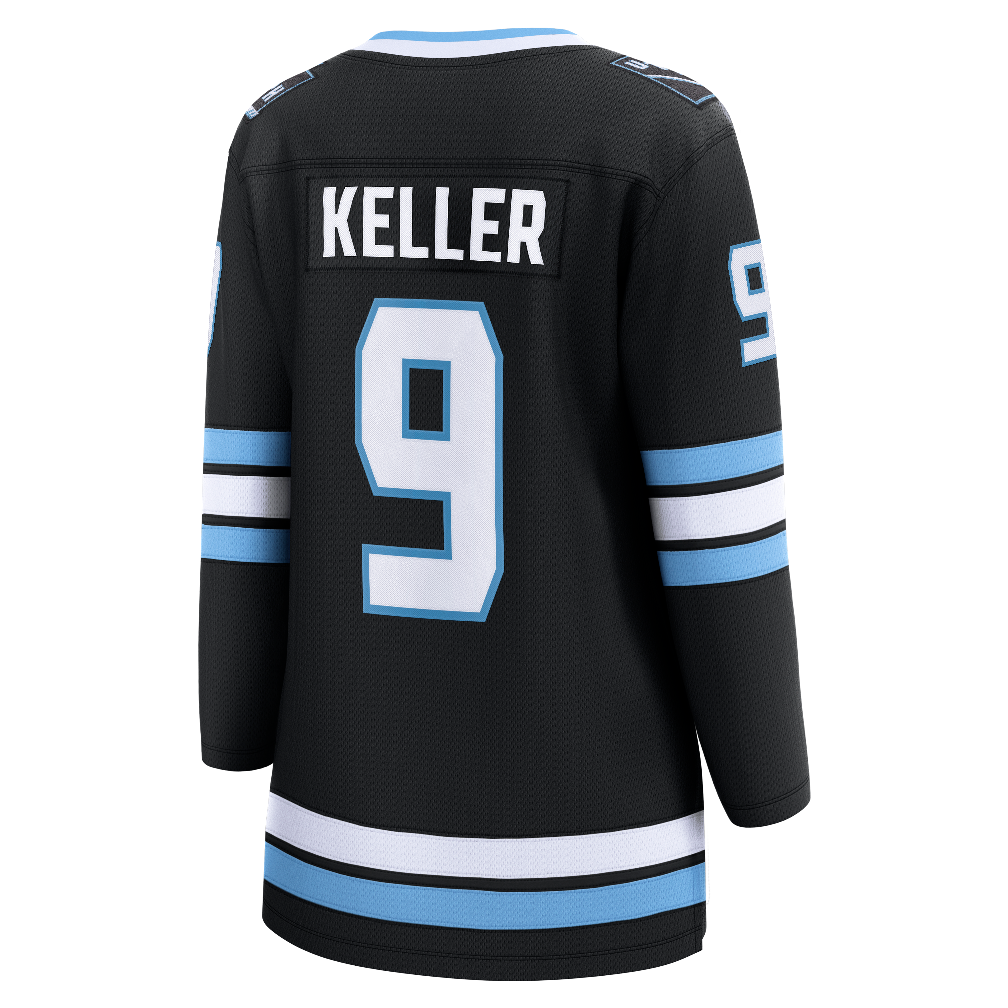 Maillot domicile noir Clayton Keller Utah Mammoth pour femme, avec écusson de capitaine et système rupture