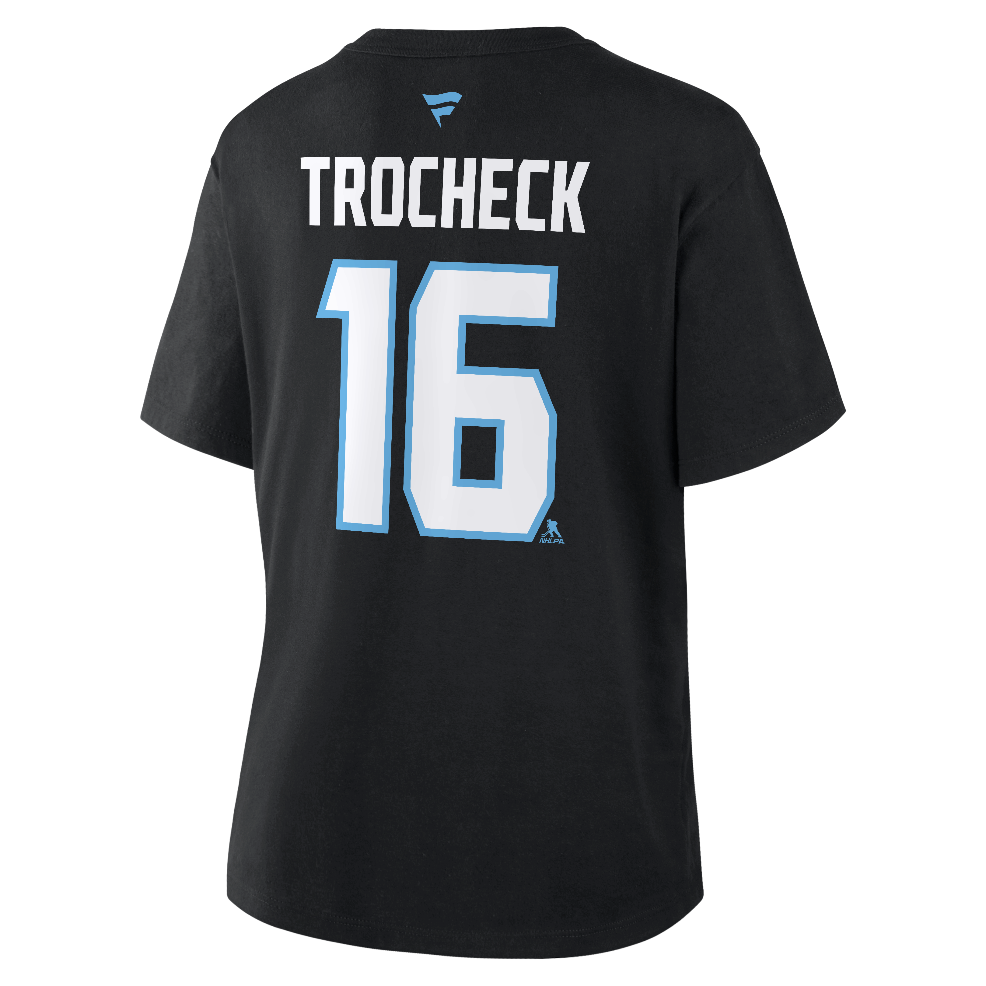 T-shirt authentique Fanatics Vincent Trocheck noir Utah Mammoth pour femme, avec nom et numéro.