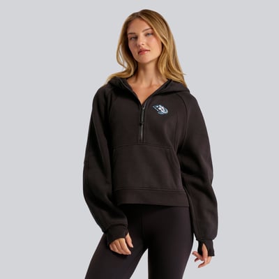 Women's Utah Mammoth lululemon Black Scuba Oversized Half-Zip Hoodie