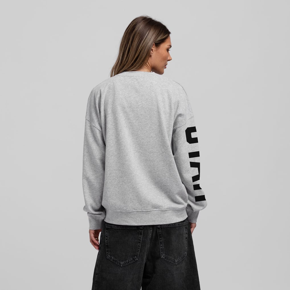 Women's Utah Mammoth Mitchell & Ness Heather Gray Core 3-Hit Oversized Sweatshirt