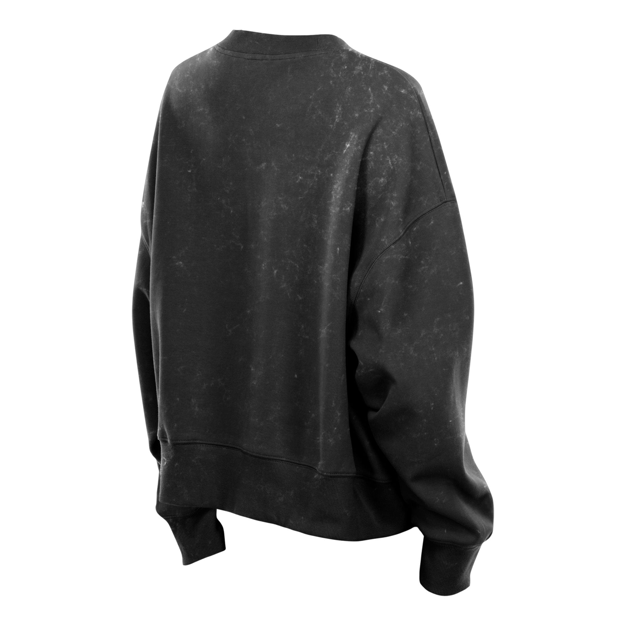 Sweat-shirt à col rond New Era noir Utah Mammoth Throwback en molleton délavé minéral pour femme