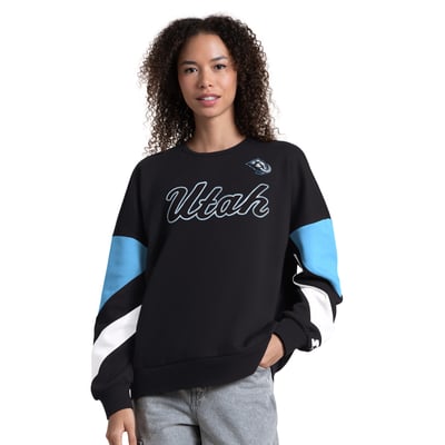 Utah Mammoth Starter Women's Grand Slam Sleeve Color Block Sweatshirt - Black