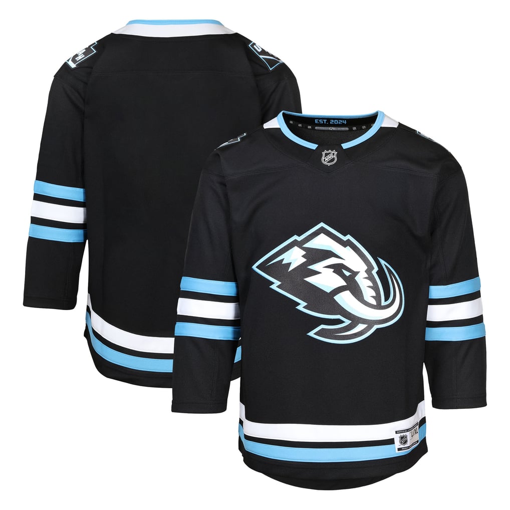 Maillot domicile Premier noir Utah Mammoth pour jeunes