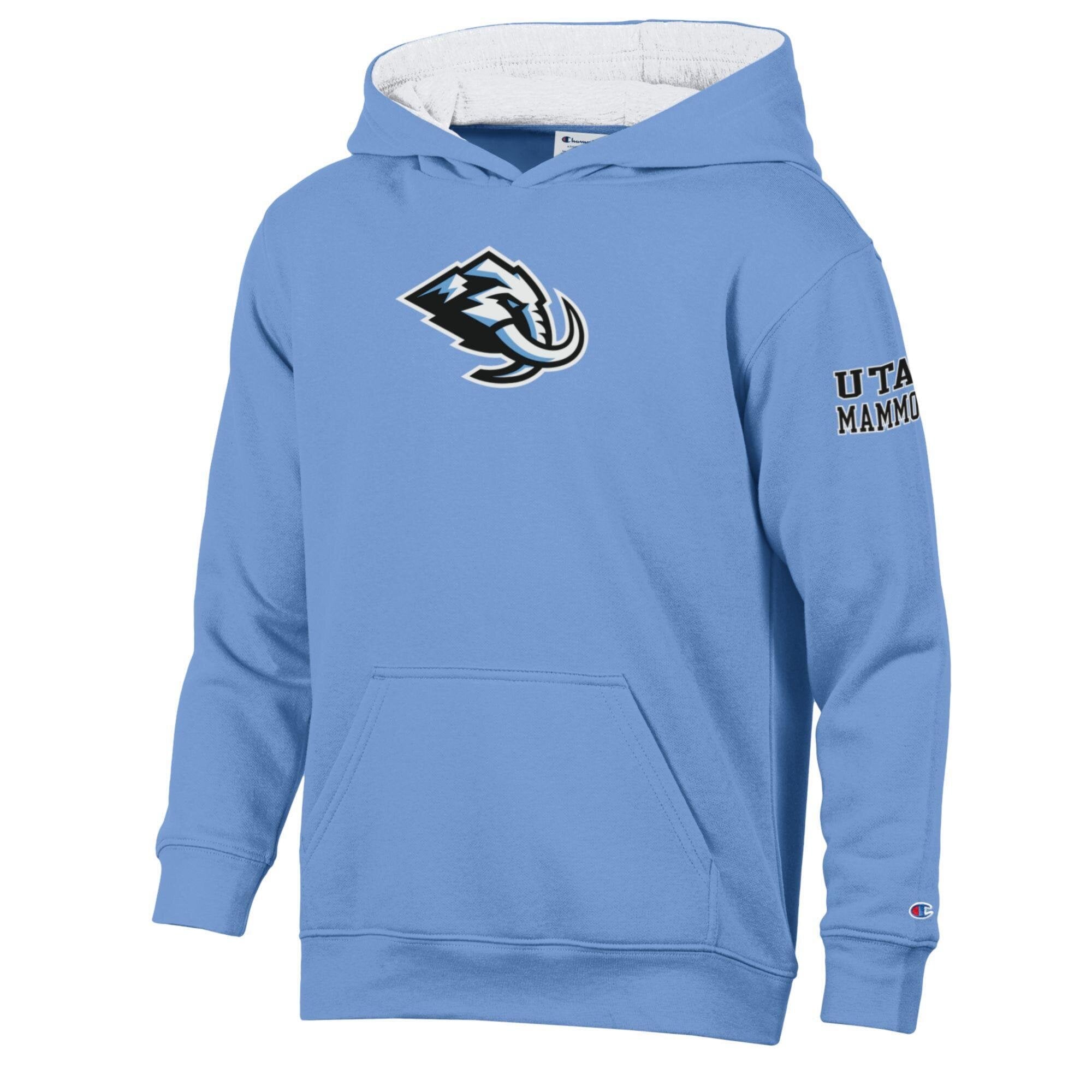 Youth Champion Light Blue Utah Mammoth Fleece Hoodie