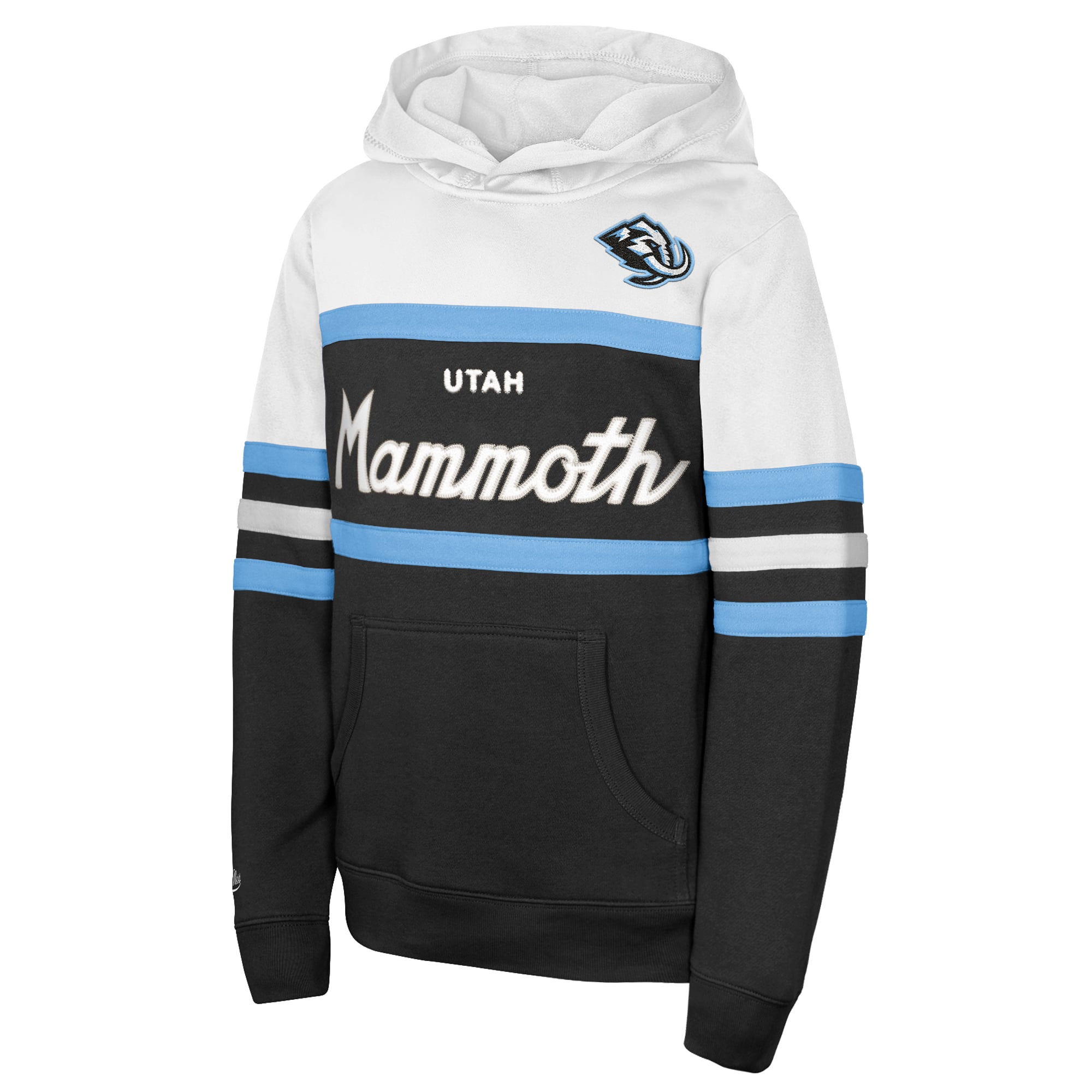 Youth Mitchell & Ness Black Utah Mammoth Head Coach Hoodie