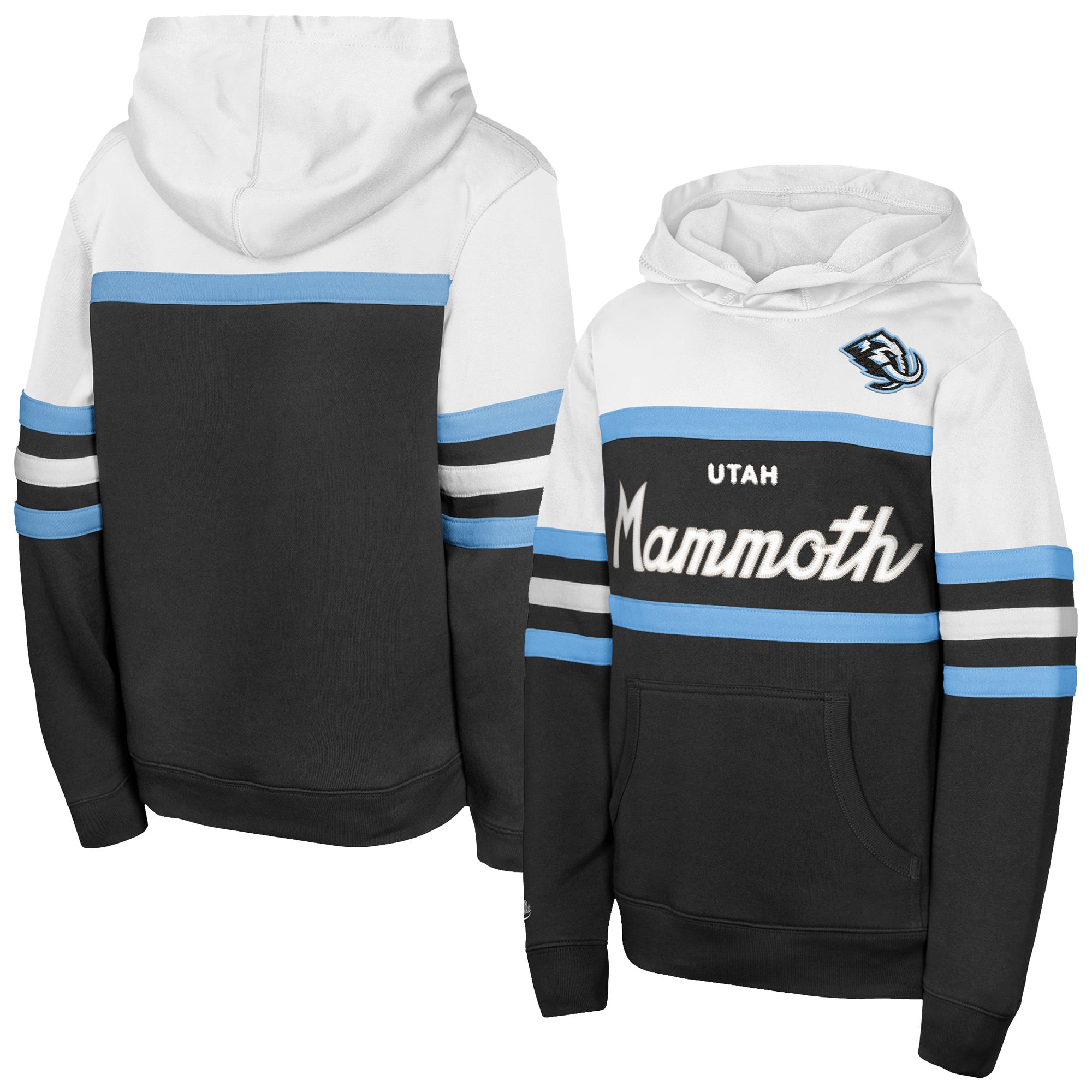 Youth Mitchell & Ness Black Utah Mammoth Head Coach Hoodie