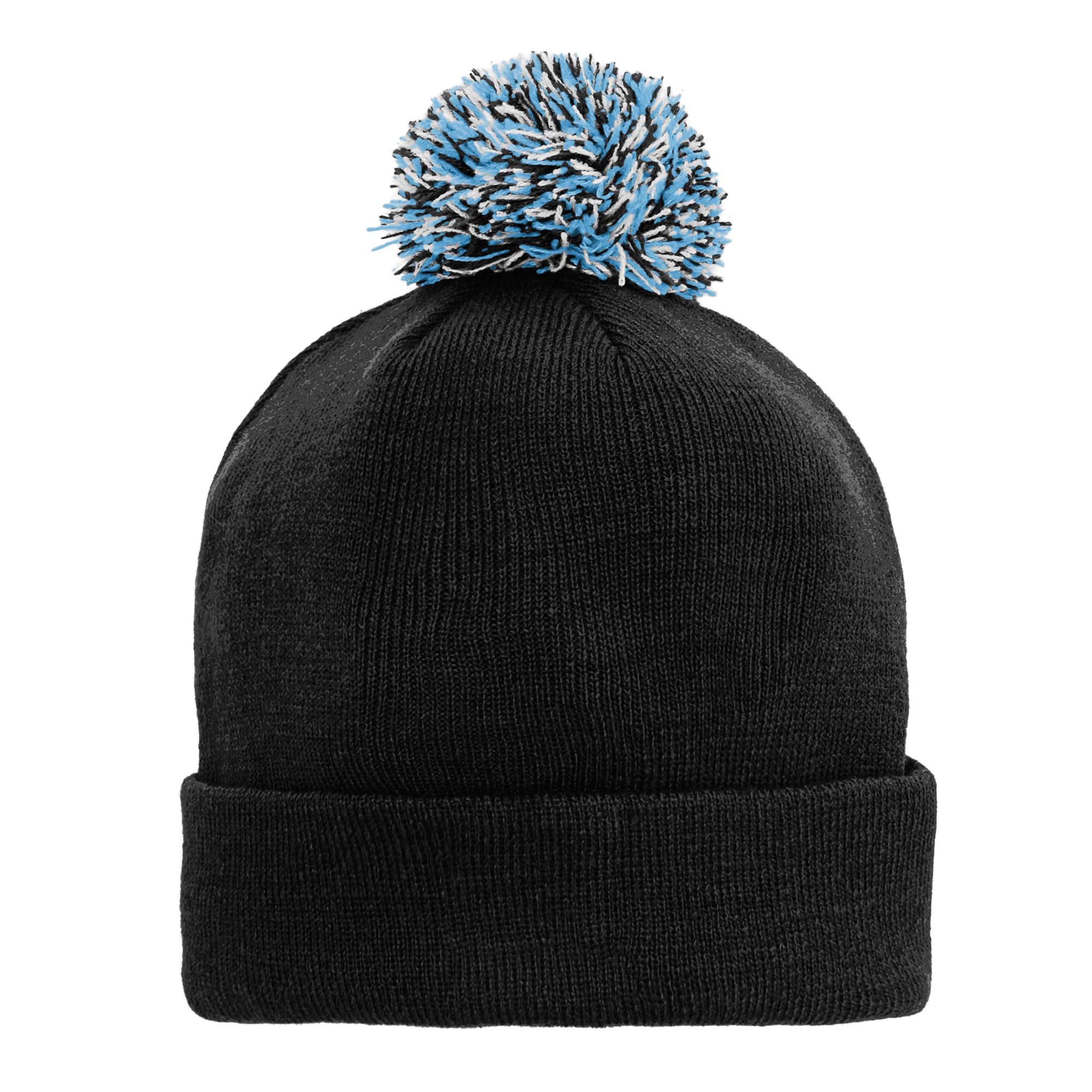 Bonnet tricoté à revers en maille noire Utah Mammoth avec pompon, pour enfant Outerstuff.