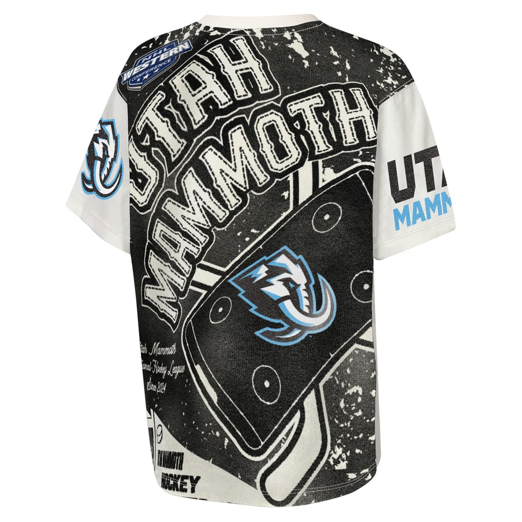 T-shirt de joueur Utah Mammoth Outerstuff crème pour jeunes